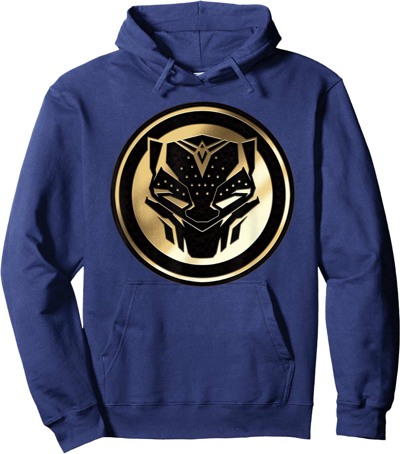 Marvel Black Panther: Wakanda Forever New Panther Mask Gold , black Hoodie - Hoodie | Navy