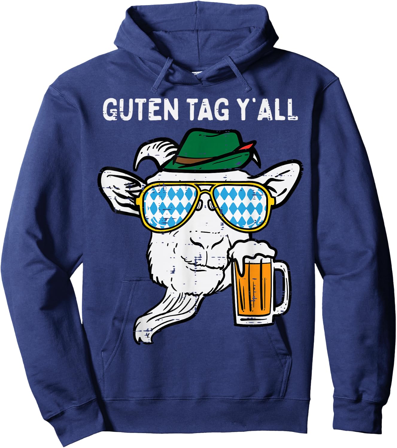 Goat Bavarian Octoberfest German Oktoberfest Men Women Hoodie - Hoodie | Navy