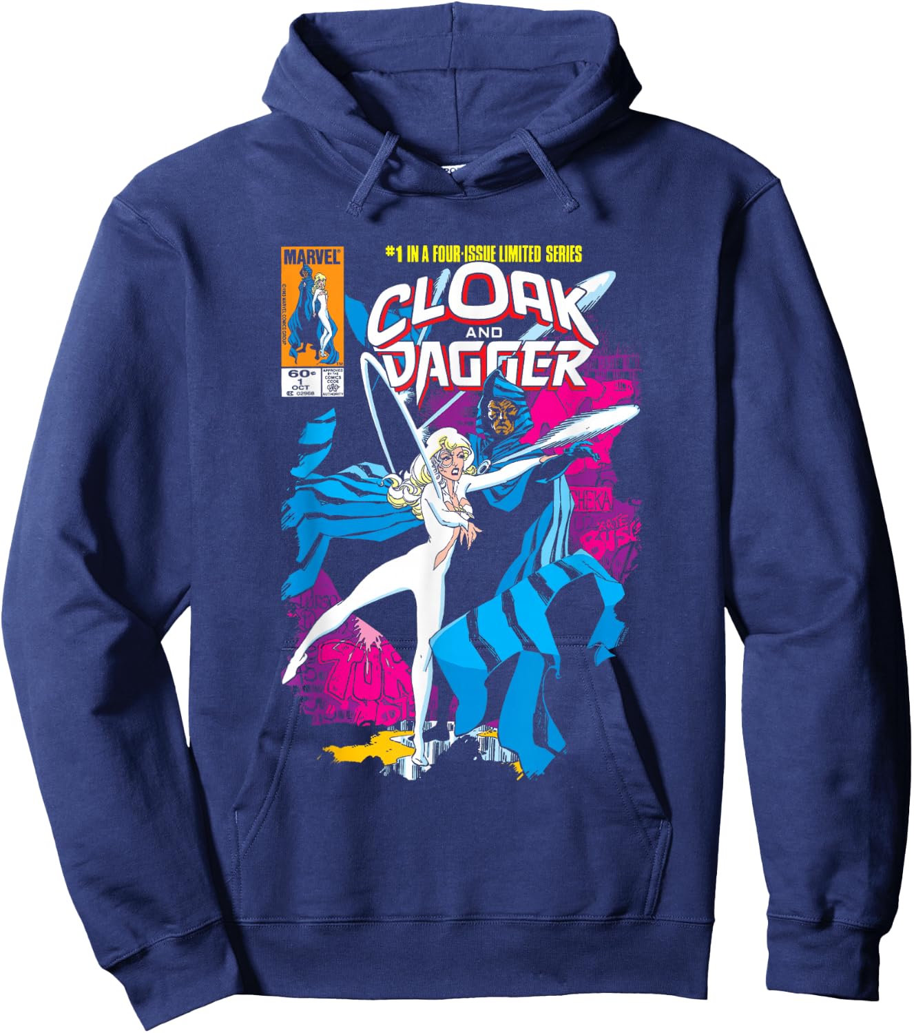 Cloak And Dagger Comic Cover Hoodie - Hoodie | Navy