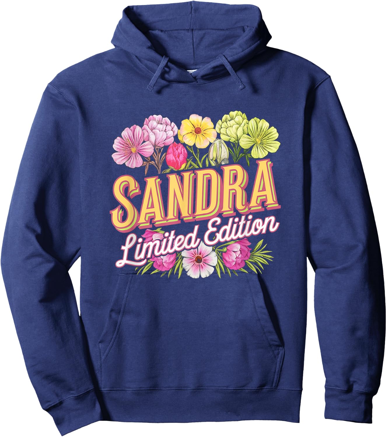 Sandra Limited Edition Vintage Custom Name Wife Grandma Hoodie - Hoodie | Navy