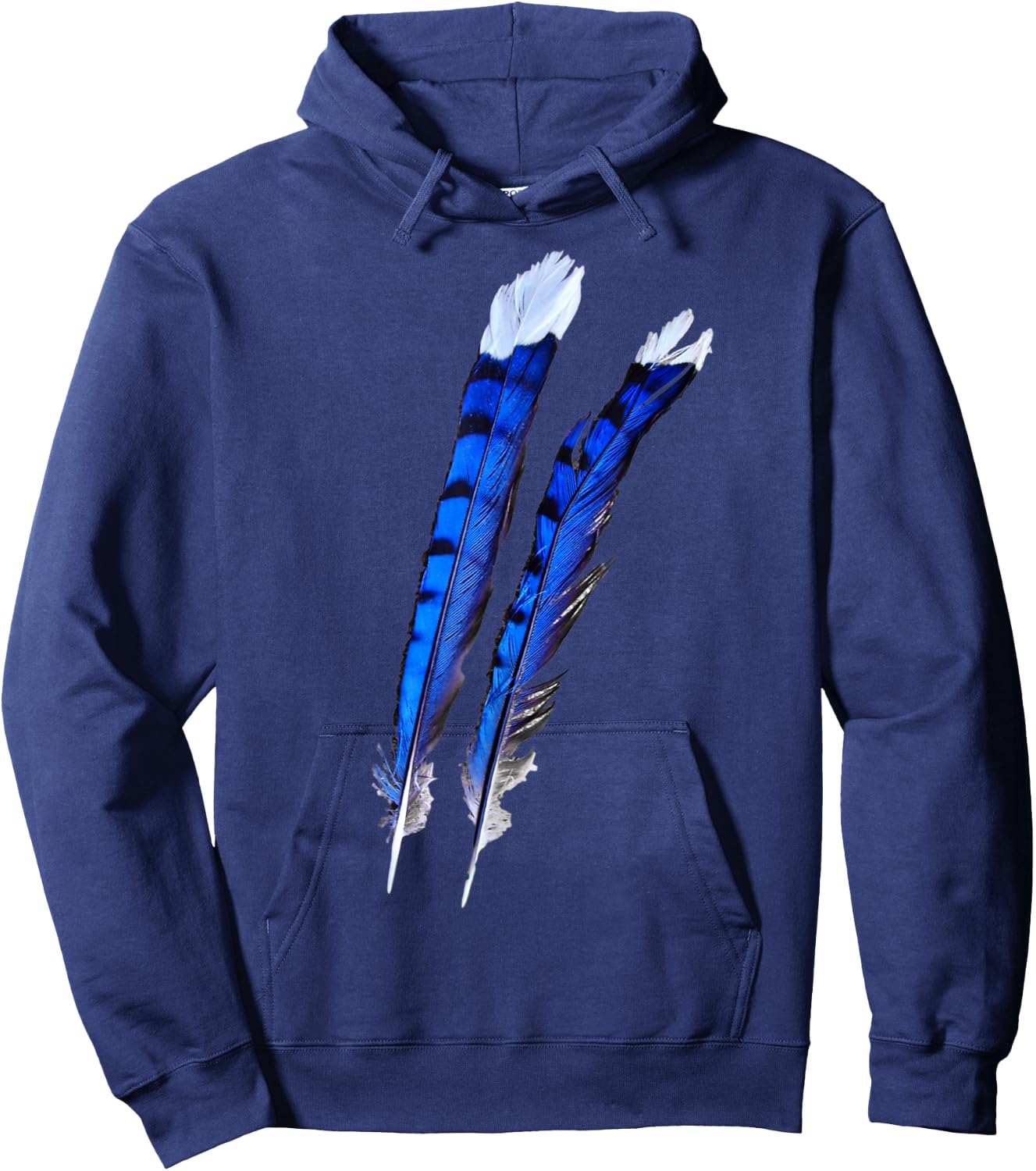 Blue Jay Bird Feathers Blue Beautiful Wildlife Birder Gift Hoodie - Hoodie | Navy