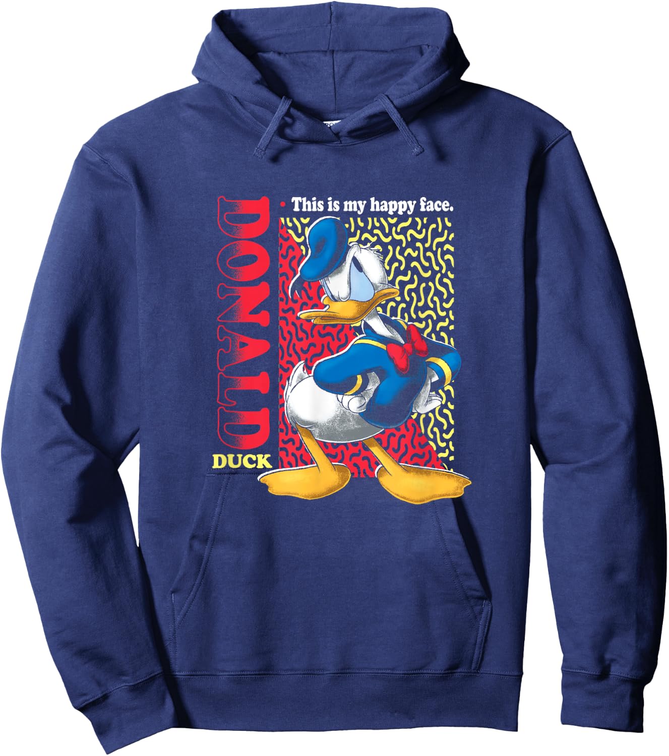 Disney Mickey And Friends Donald Duck Classic Happy Face Hoodie - Hoodie | Navy