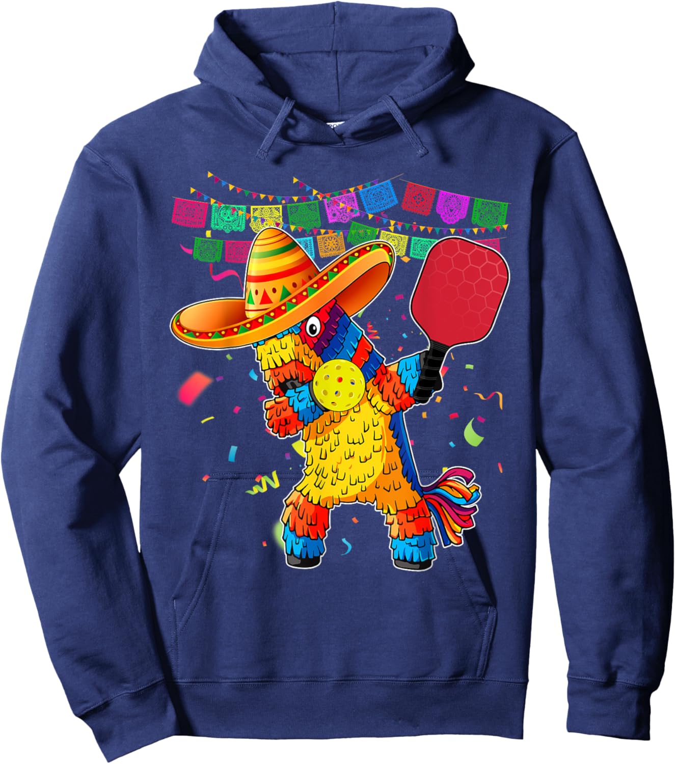 Dabbing Pinata Sombrero Pickleball Player Fan Cinco De Mayo Hoodie - Hoodie | Navy