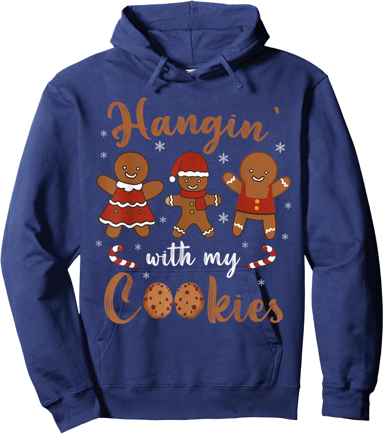 Hanging With My Cookies Cute Christmas Teacher Women Kids Hoodie - Hoodie | Navy