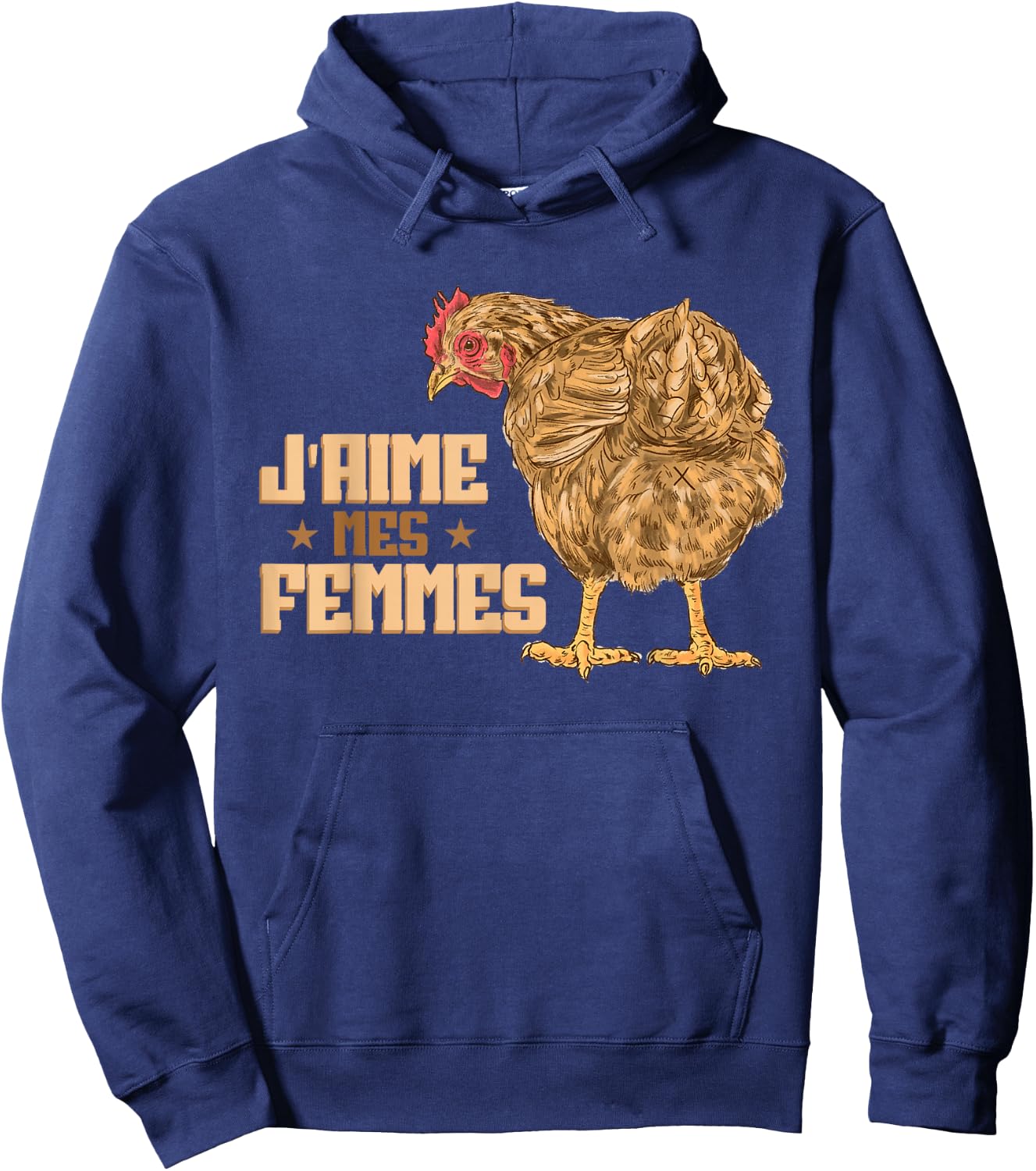 Chicken Amateur Hens Humor Chicken Coop , Black, S Hoodie - Hoodie | Navy