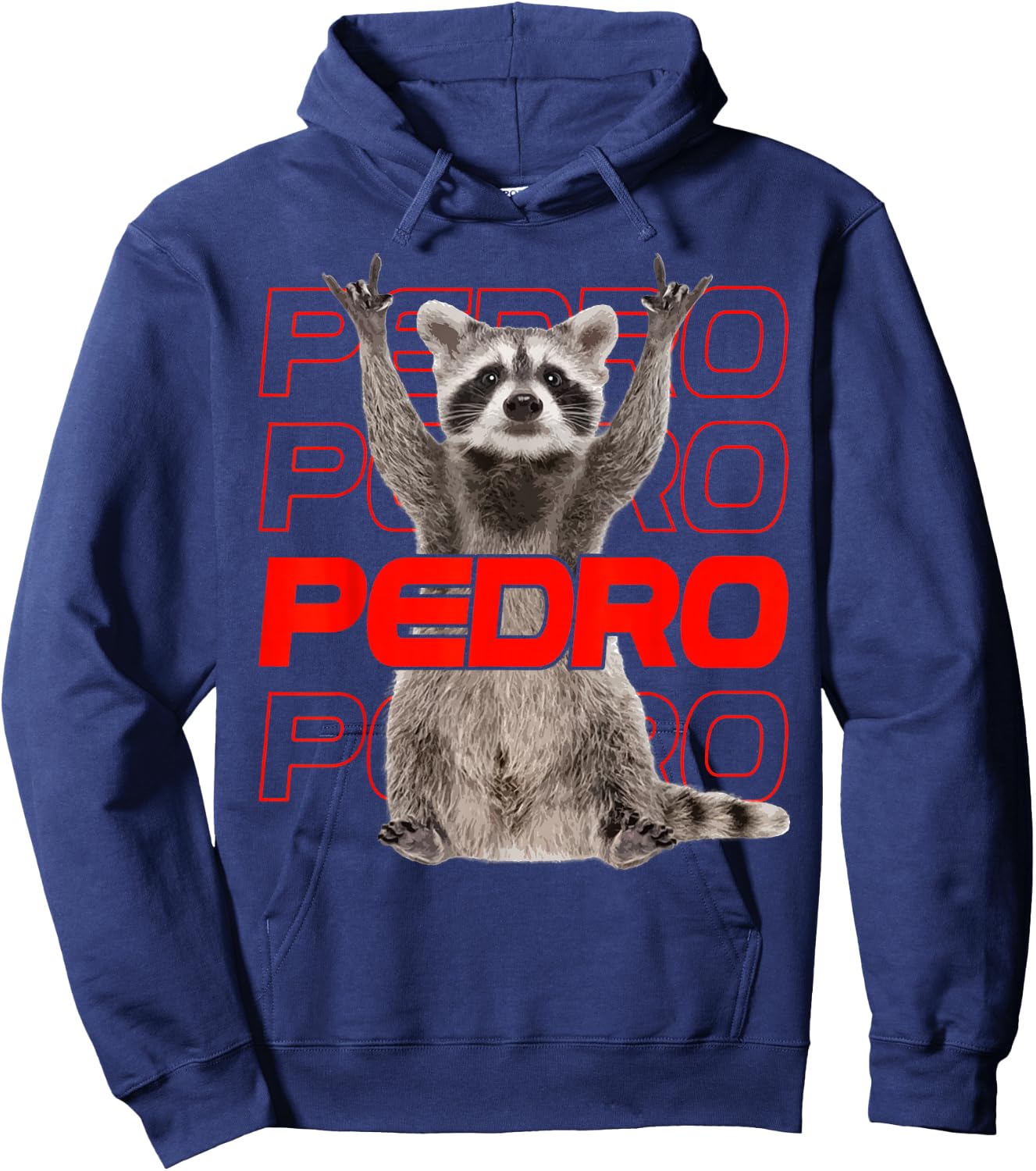 Pedro Pedro Raccoon X Meme Racoon Pedro Party Outfit , black Hoodie - Hoodie | Navy