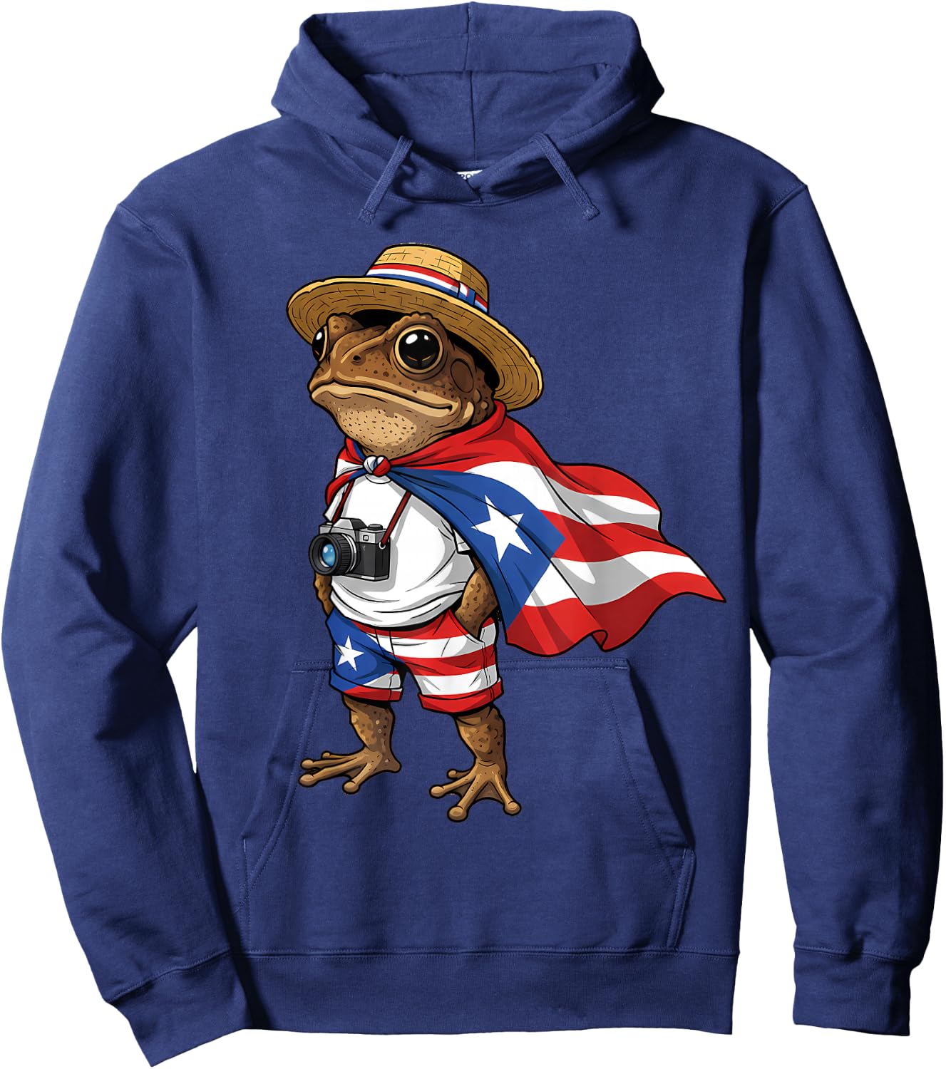 Coqui Frog Puerto Rico Taino Puerto Rican Flag Boricua Hoodie - Hoodie | Navy