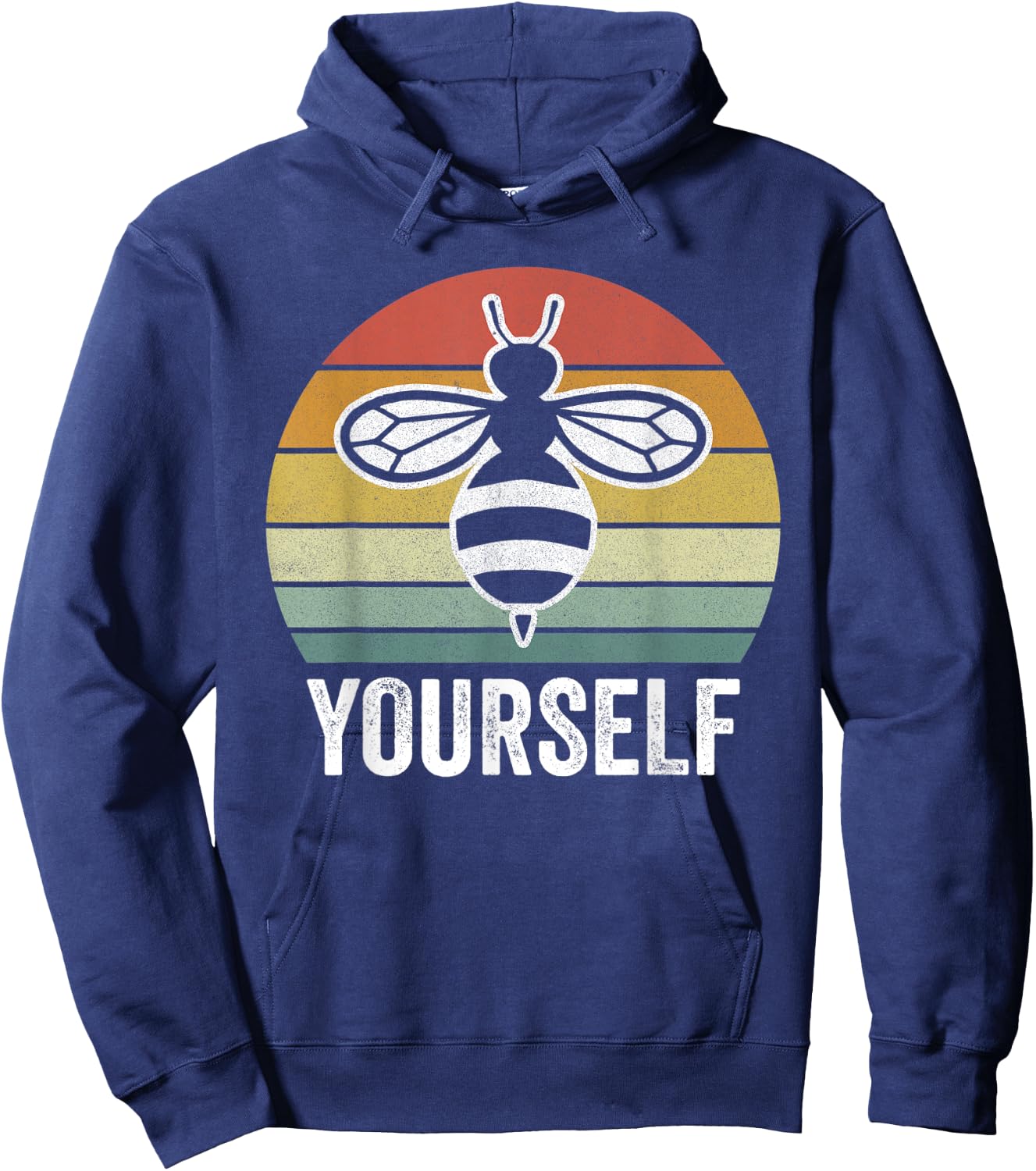 Retro Be Yourself Bee Shirt Funny Bee Lover Gifts Beekeeper Hoodie - Hoodie | Navy