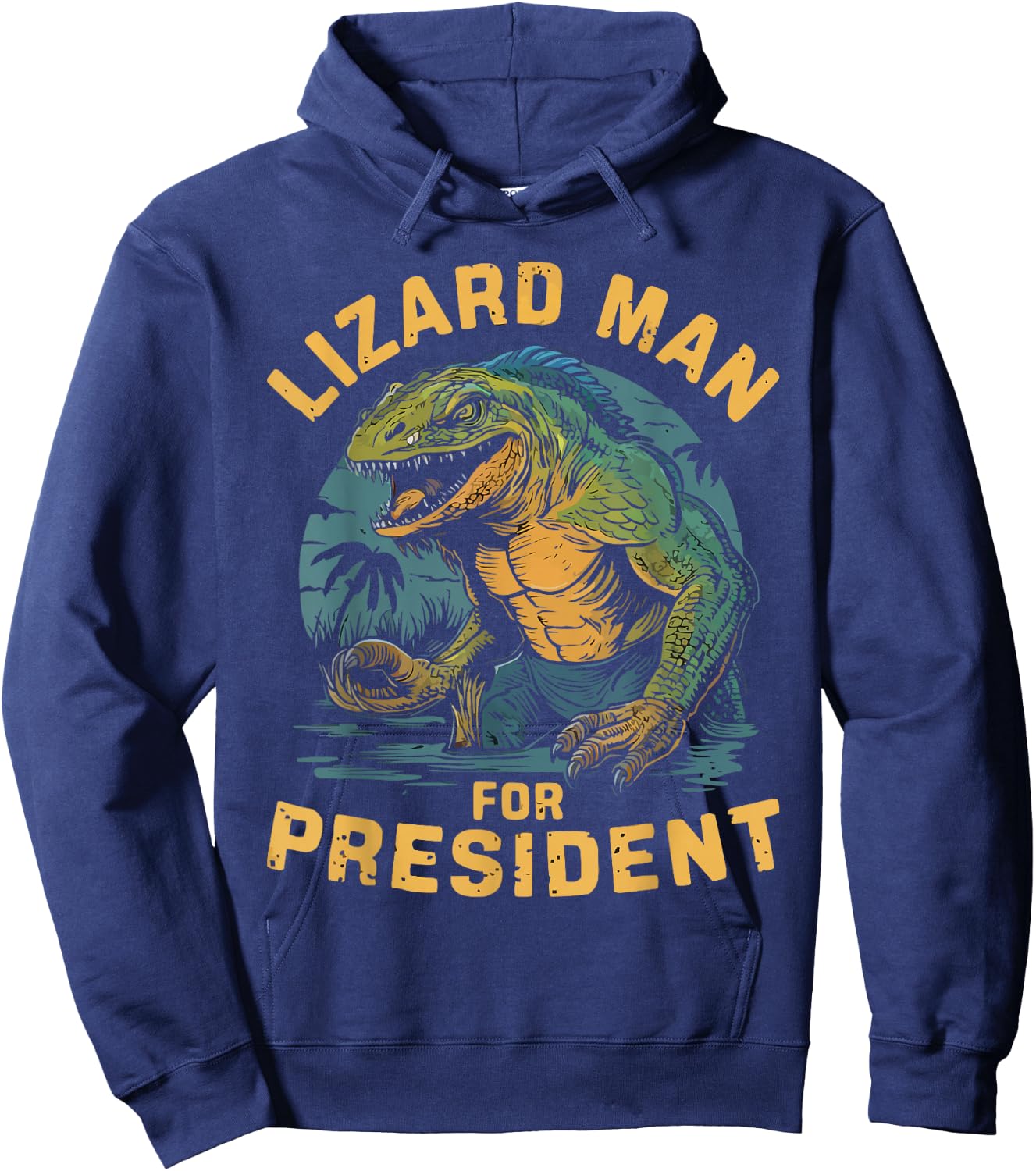 Lizard Man of Scape Ore Swamp Cryptozoology Cryptid Hoodie - Hoodie | Navy