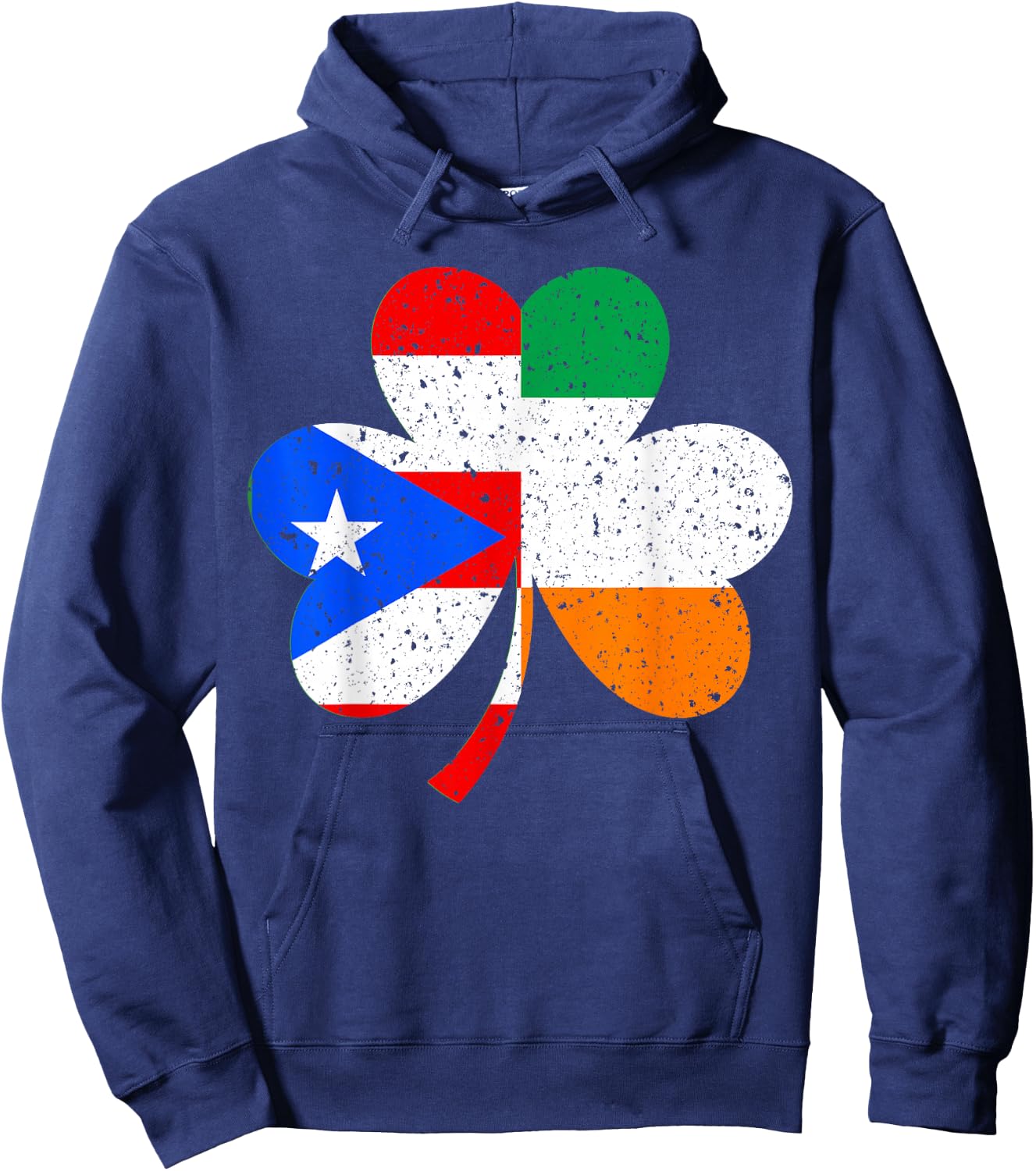 St Patricks Day Ireland Irish Puerto Rican Gift Hoodie - Hoodie | Navy
