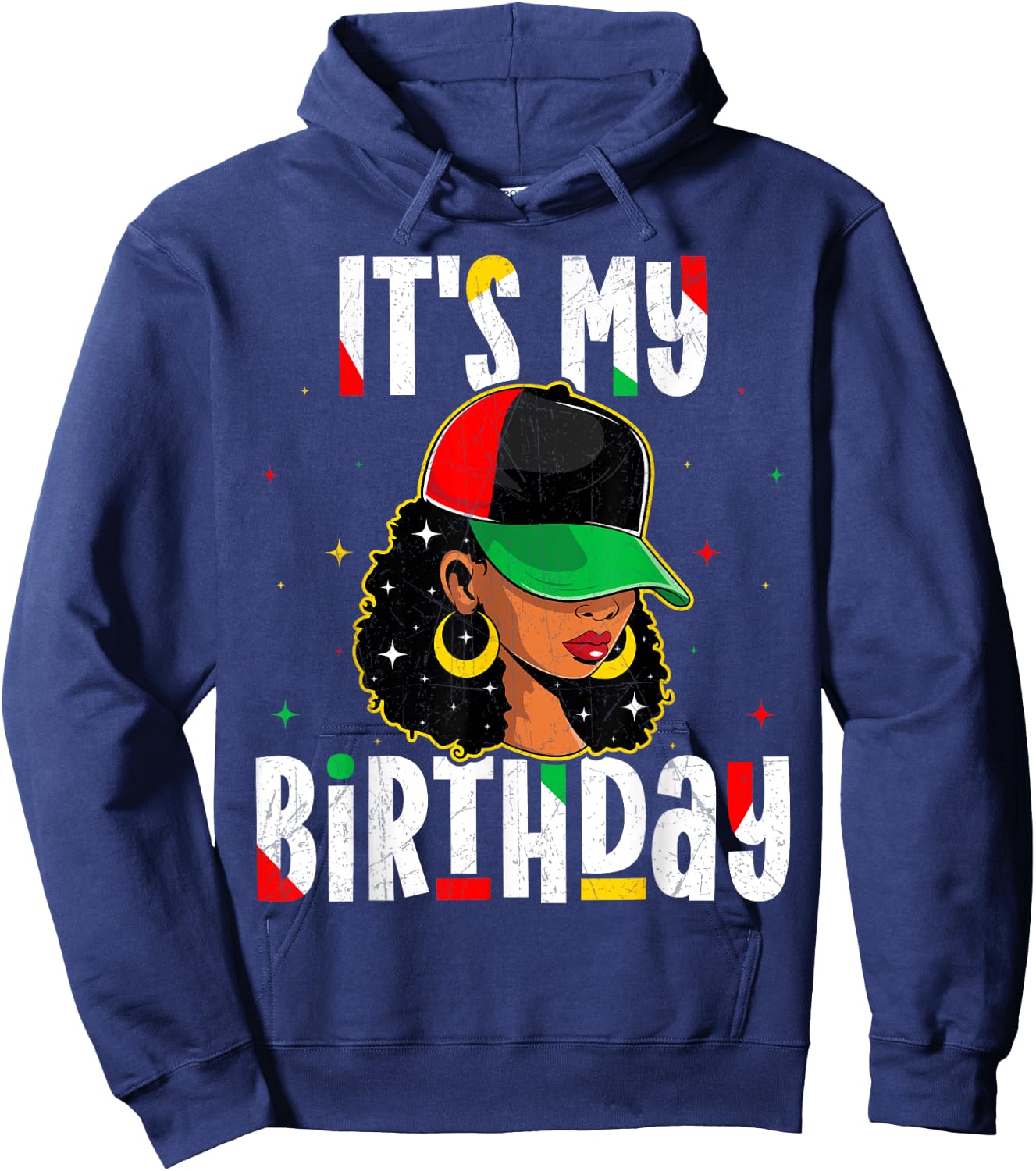 Juneteenth Its My Birthday 1865 American African Black Women Hoodie - Hoodie | Navy