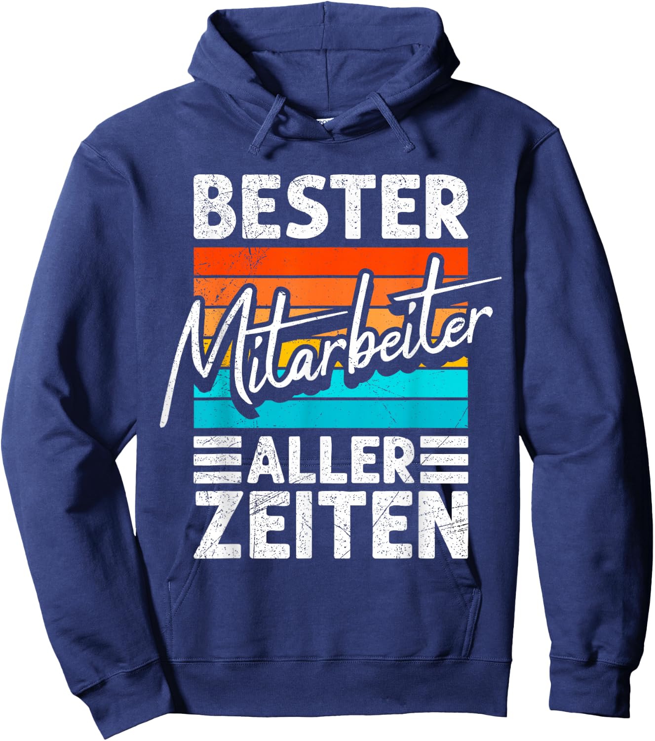 Farewell with German Text "Bester Mitarbeiter aller Zeit", black Hoodie - Hoodie | Navy