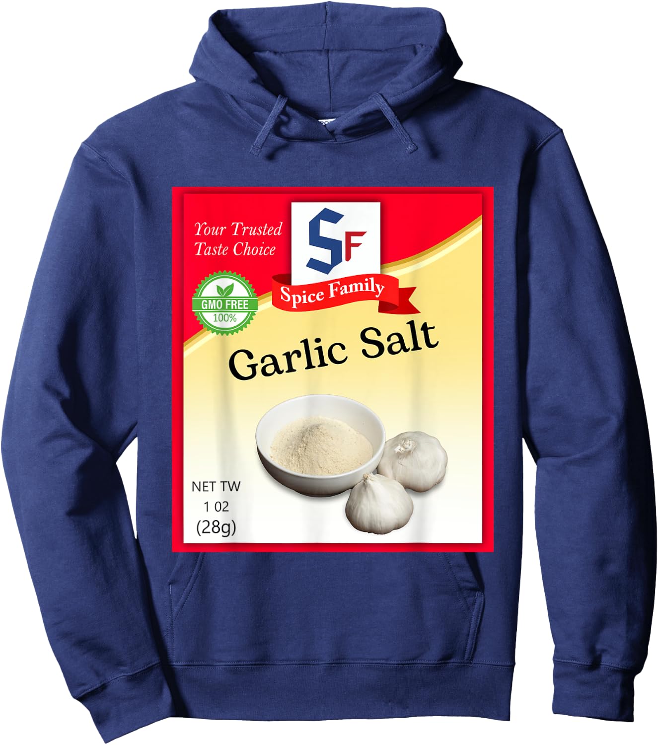 Garlic Salt Condiment Costume Holiday Spice Group Costumes Hoodie - Hoodie | Navy