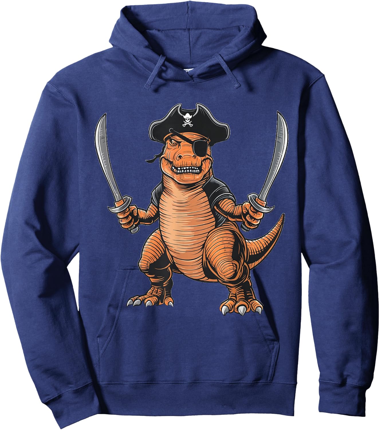 Pirate Dinosaur T Rex Funny Halloween Tyrannosaurus Costume Hoodie - Hoodie | Navy