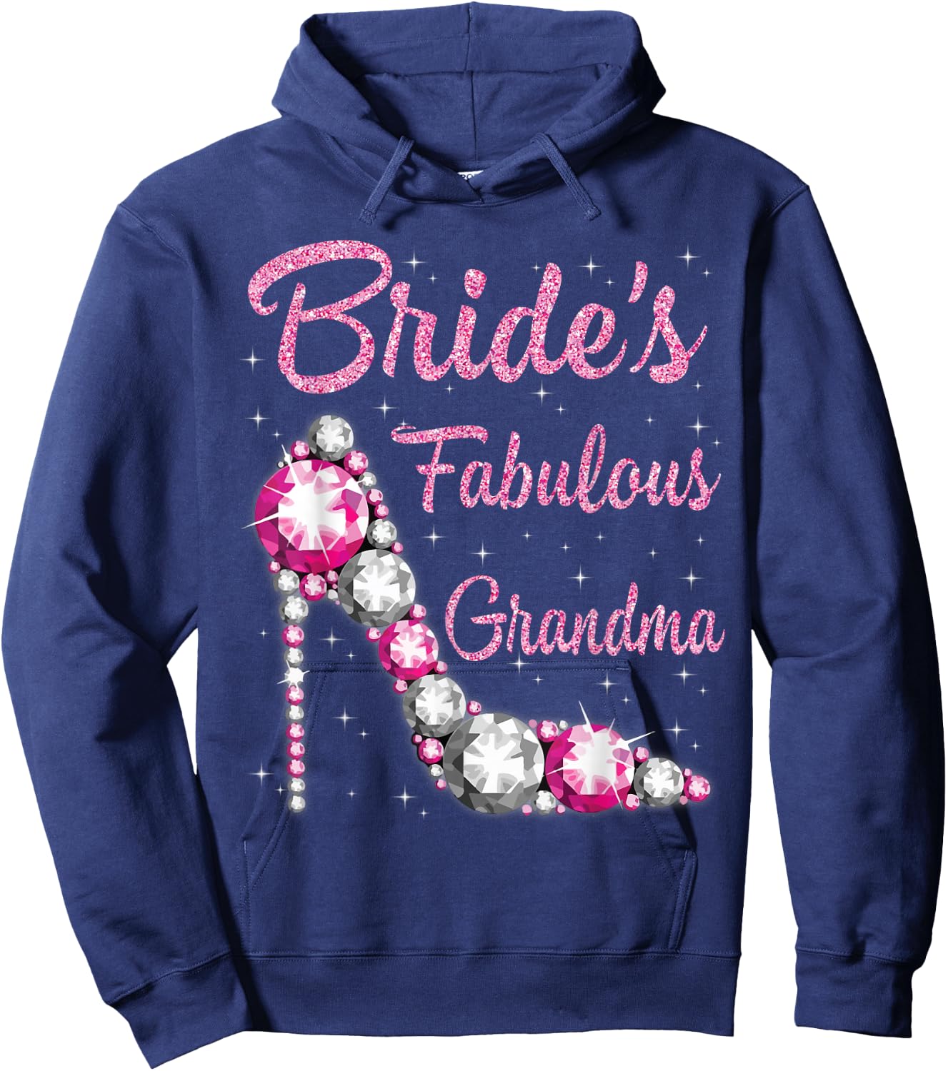 Bride's Fabulous Grandma Happy Wedding Marry Vintage Shirt Hoodie - Hoodie | Navy