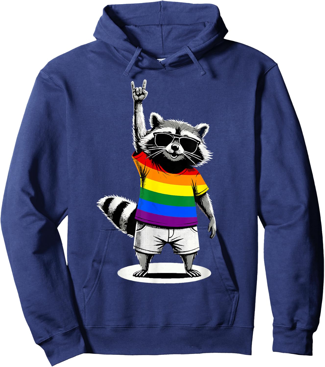 Waschbär LGBTQ Pride Month Hoodie - Hoodie | Navy