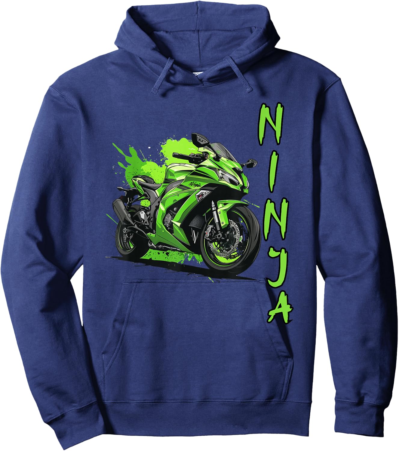 Ninja Motorcycle Sportbike Hoodie - Hoodie | Navy