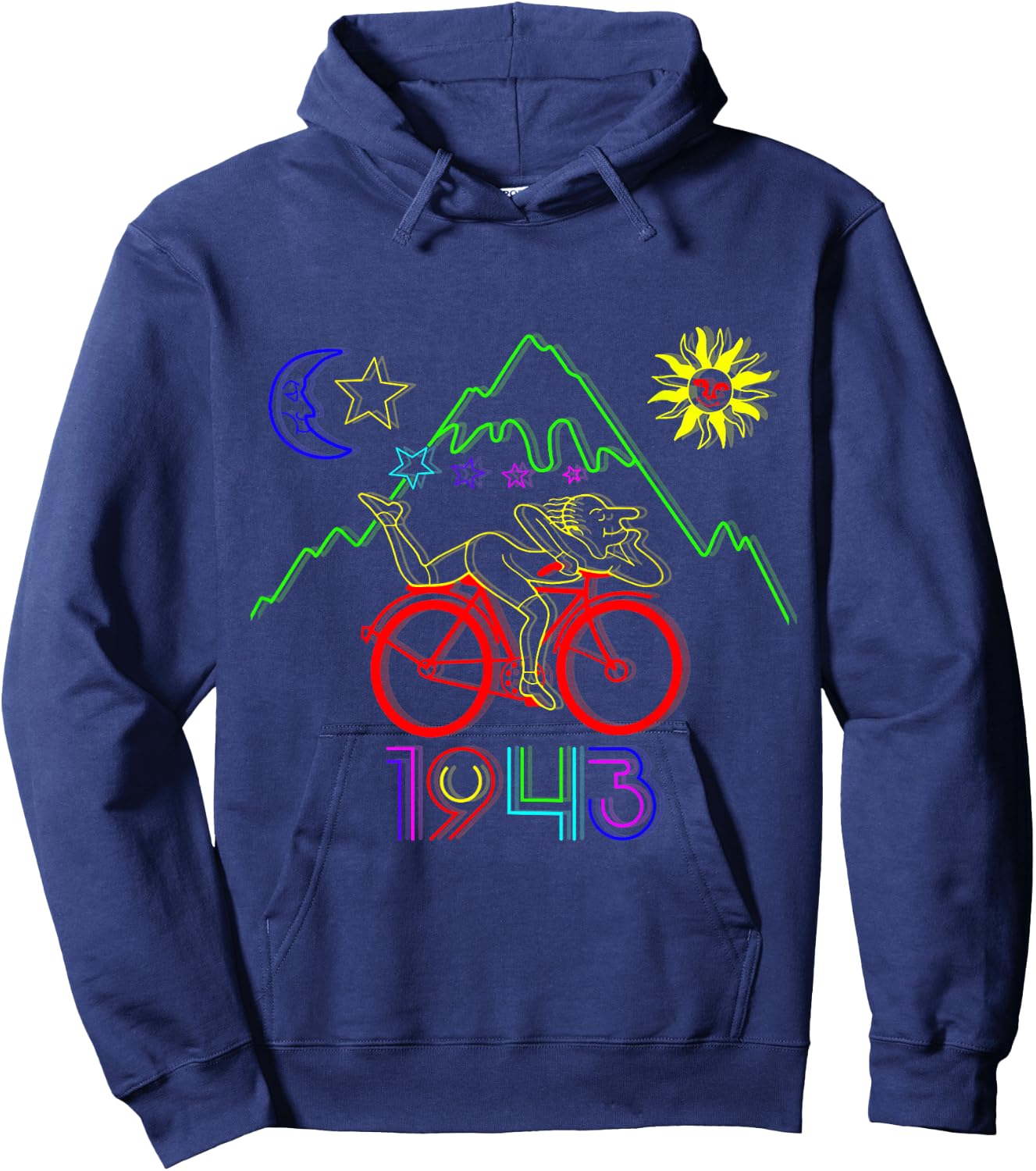 Bicycle Day 1943 LSD Creator Acid Trip , Black, S Hoodie - Hoodie | Navy