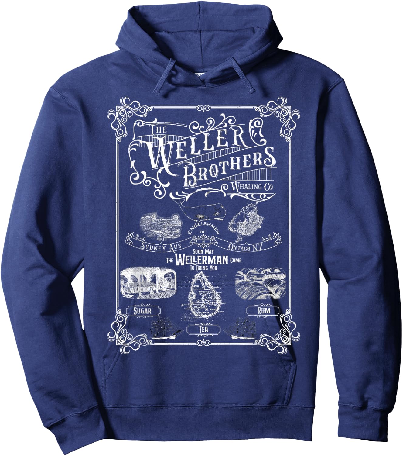 Wellerman Sea Shanty Weller Brothers Soon may the Wellerman Hoodie - Hoodie | Navy