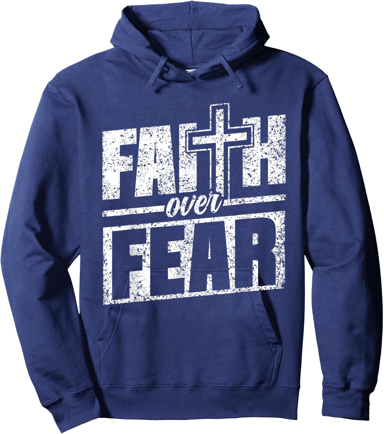 Faith About Fear Christ Religious Christian Christianity Hoodie - Hoodie | Navy
