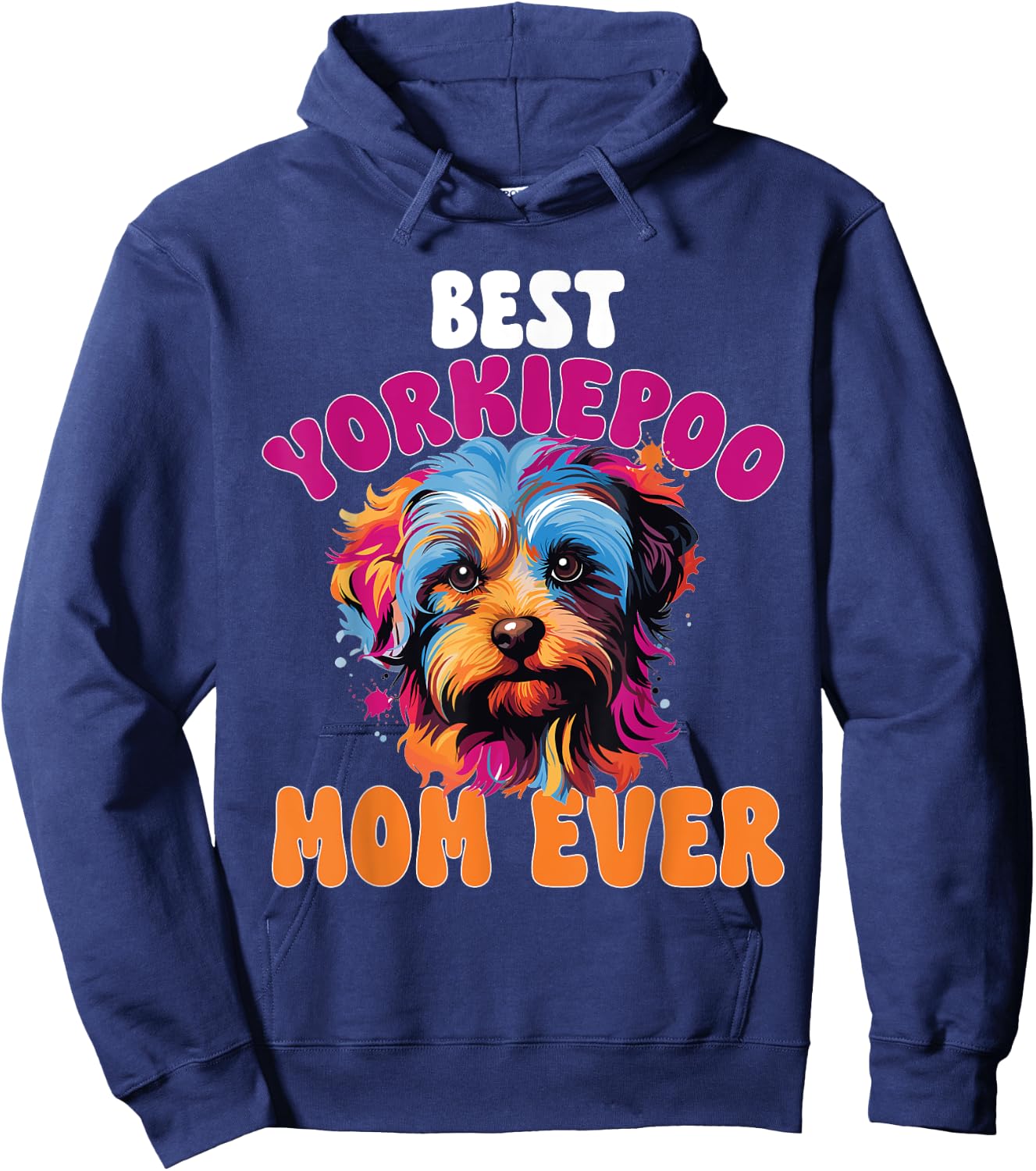 Yorkiepoo Dog Breed Pet Best Yorkiepoo Mom ever Women Kids Hoodie - Hoodie | Navy