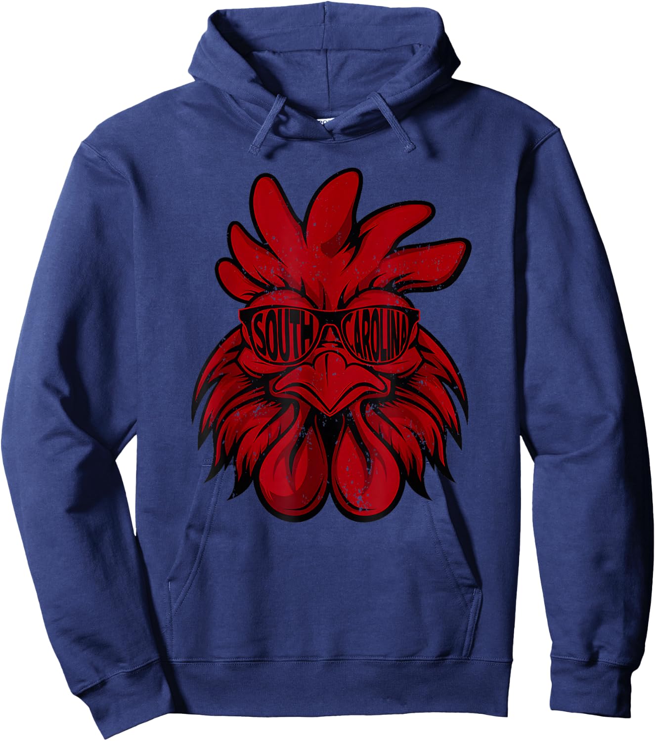 South Carolina Men Women Retro Cock Vintage State Varsity Hoodie - Hoodie | Navy