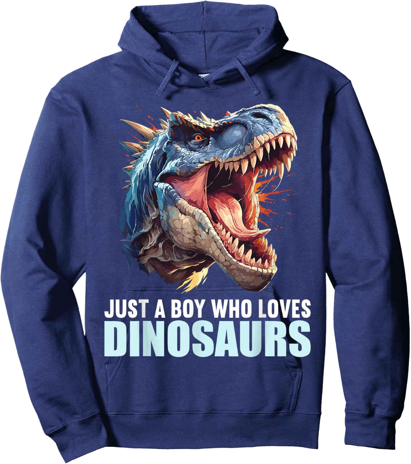 Just a Boy who loves Dinosaurs. Dinosaurs Dinosaur Hoodie - Hoodie | Navy