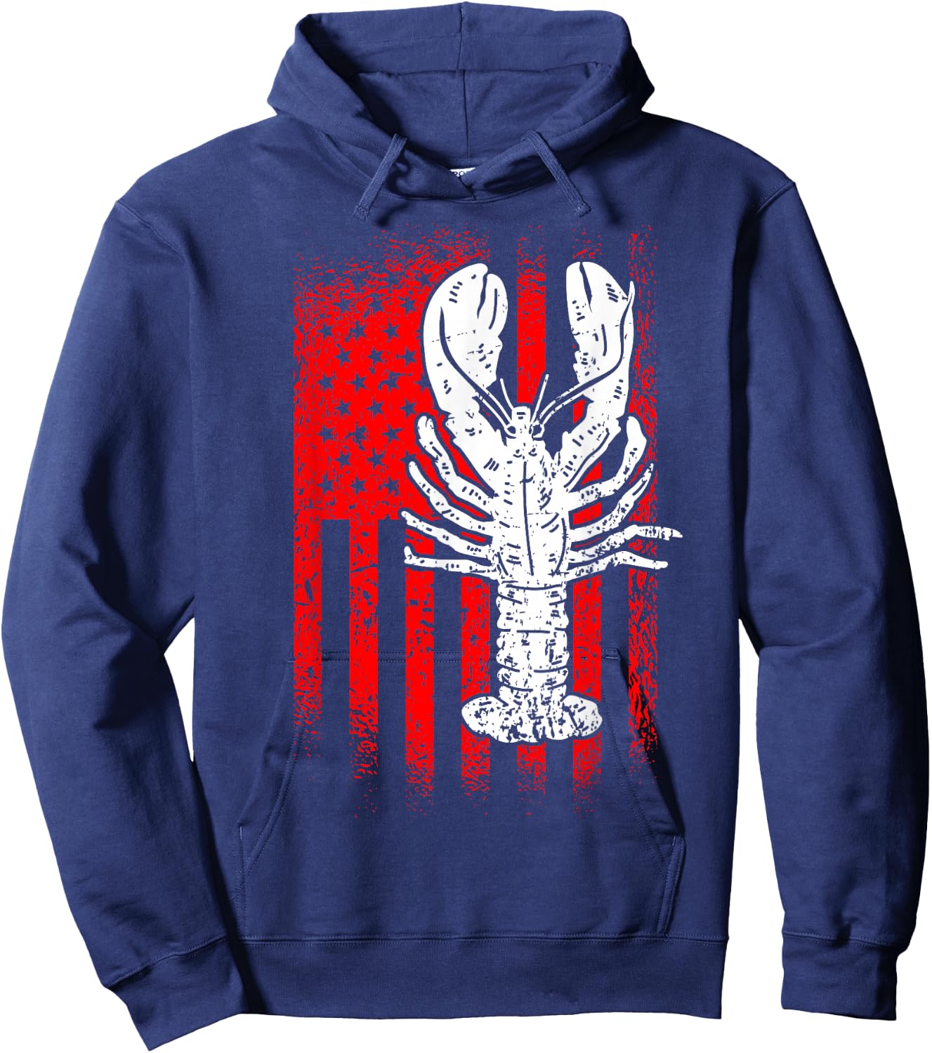 American Lobster USA Seafood Lover Hoodie - Hoodie | Navy