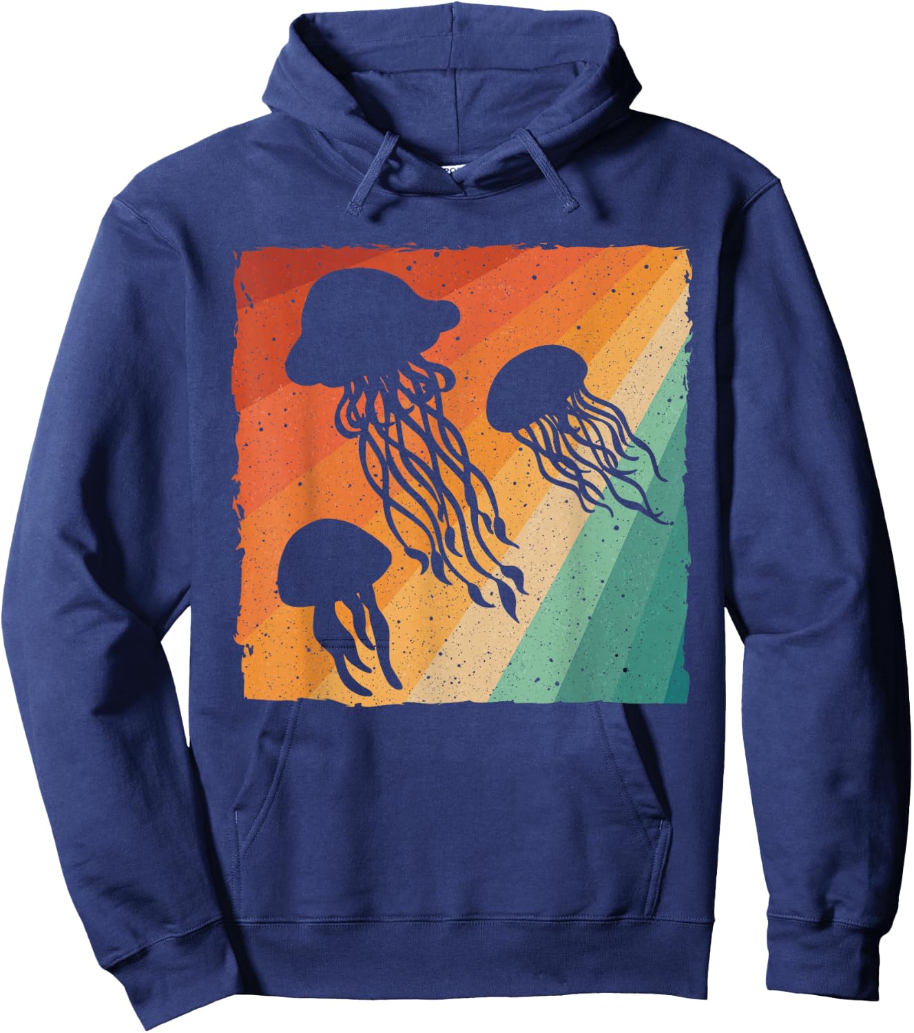 Funny Jellyfish Design For Kids Men Women Vintage Jellyfish Hoodie - Hoodie | Navy