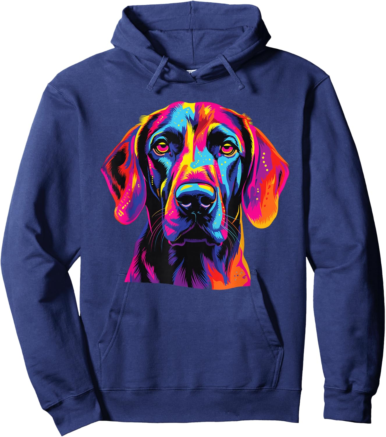Watercolor Colorful Plott Hound Dog , Small Hoodie - Hoodie | Navy
