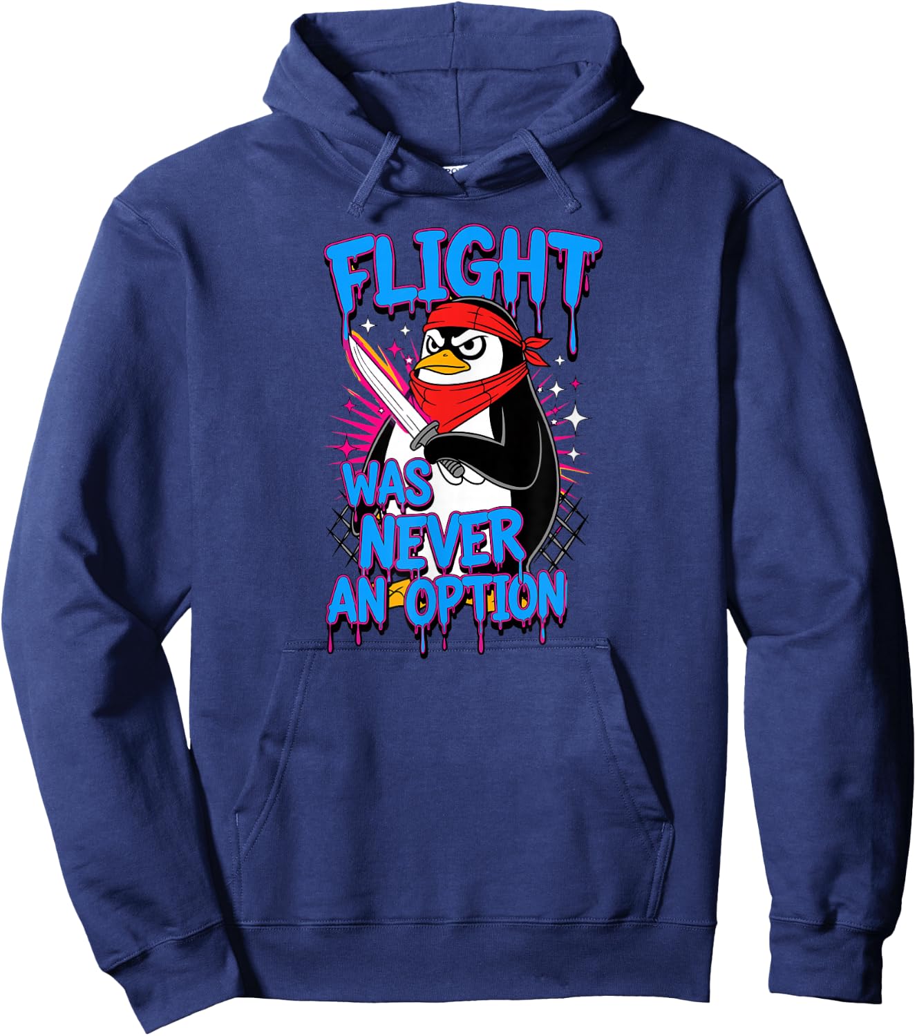 Penguin Lovers Flight was Never an Option Penguin Hoodie - Hoodie | Navy