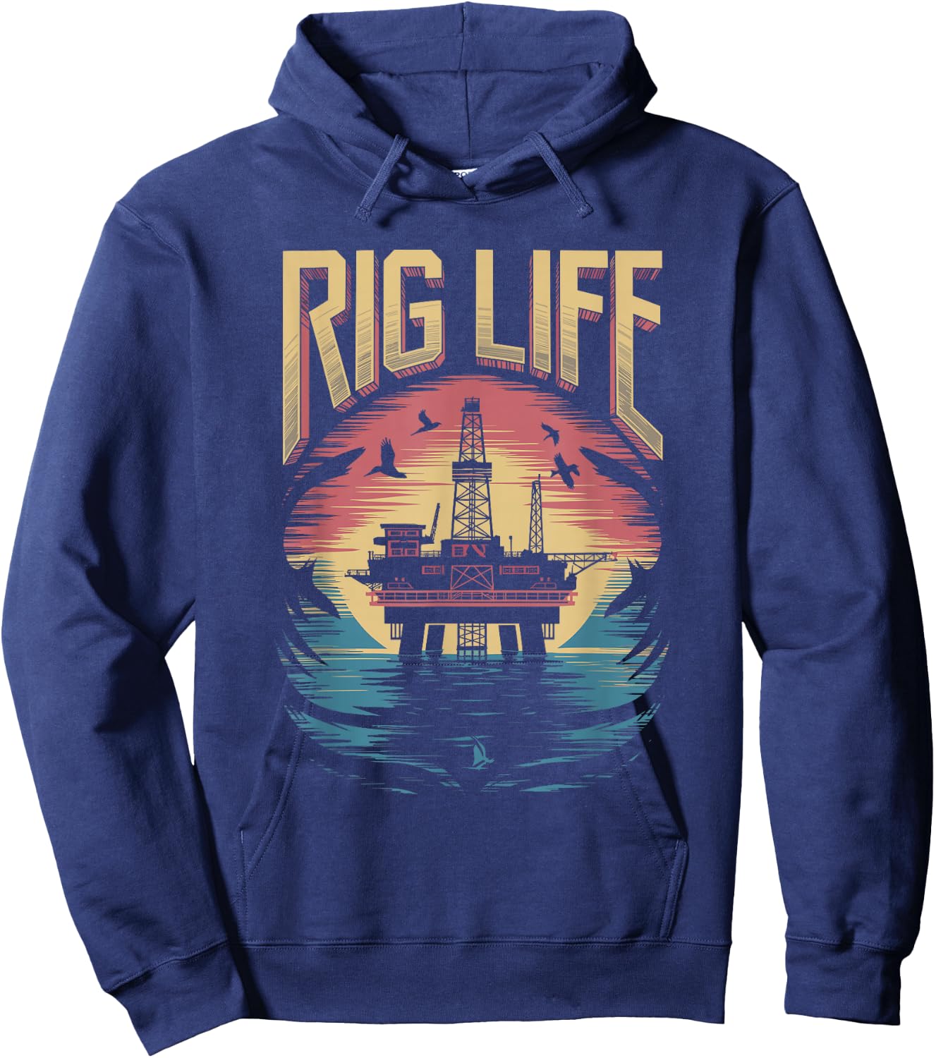 Rig Life Amazing Oilfield Oilfield Rig Hoodie - Hoodie | Navy