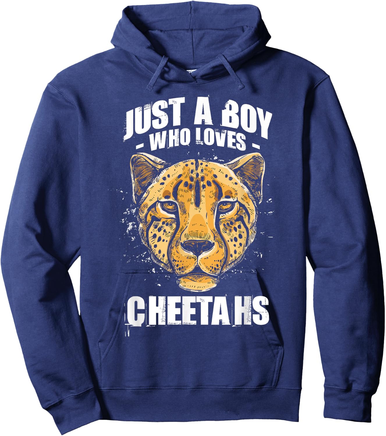 African Wild Animal Cheetah Leopard Safari Kids Boys Hoodie - Hoodie | Navy