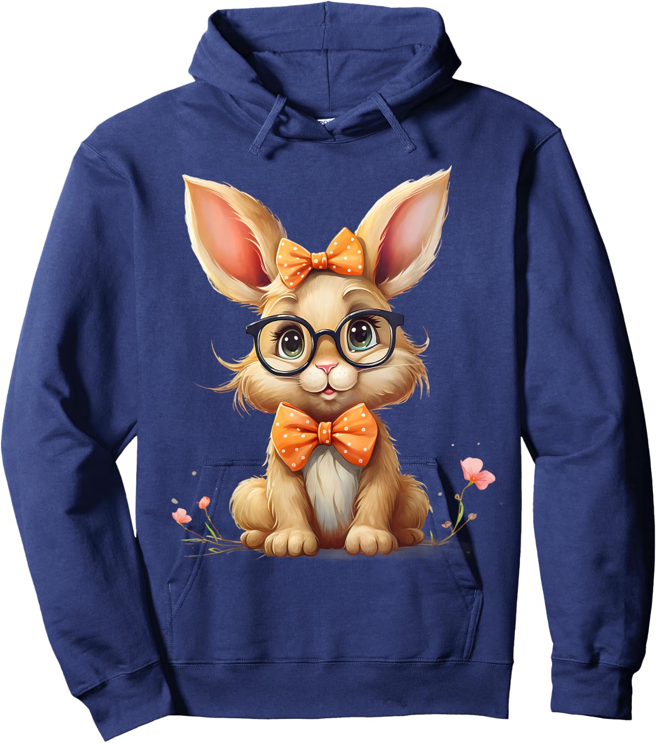 Happy Easter Süßes Hasenmotiv Ostereier mit Hasenmotiv Hoodie - Hoodie | Navy