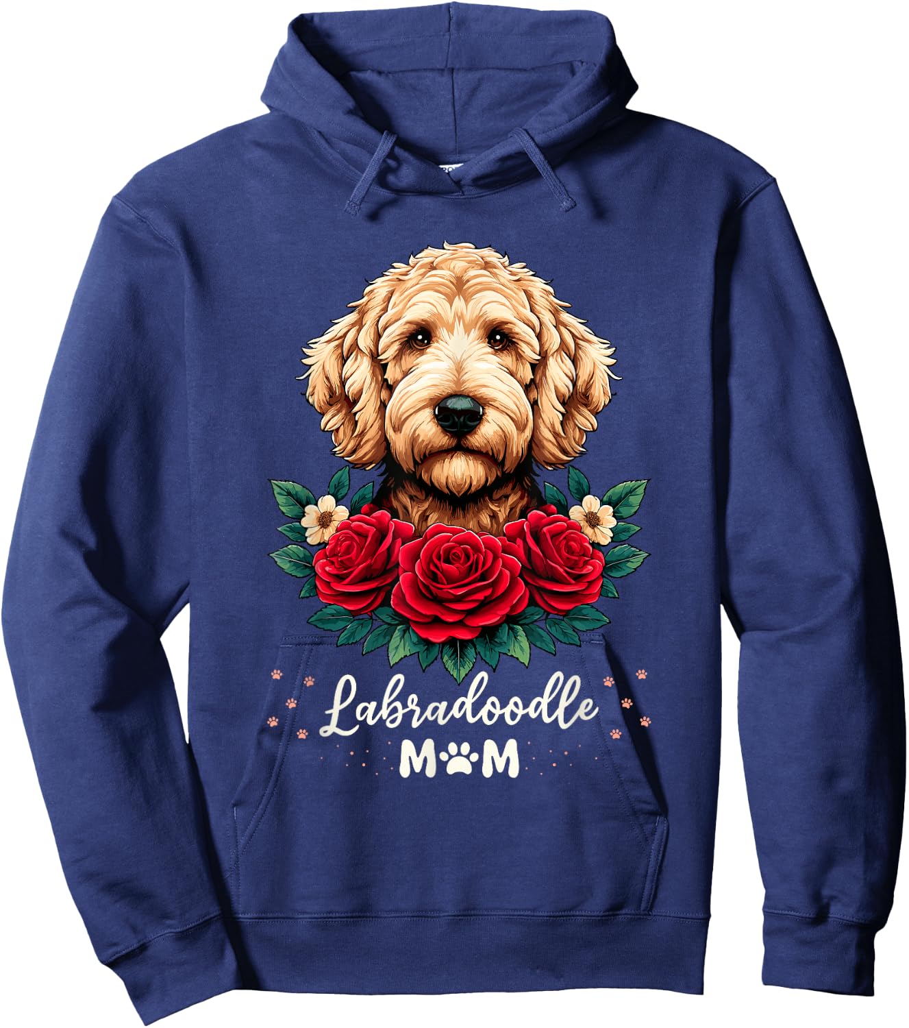 Roses Flowers Labradoodle Mom Labradoodles Labra Hoodie - Hoodie | Navy