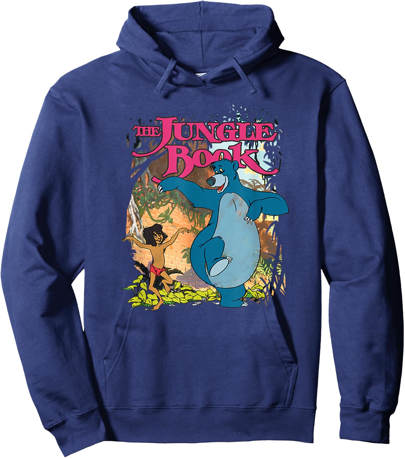 Disney The Jungle Book Mowgli & Baloo Dancing Friends Small Hoodie - Hoodie | Navy