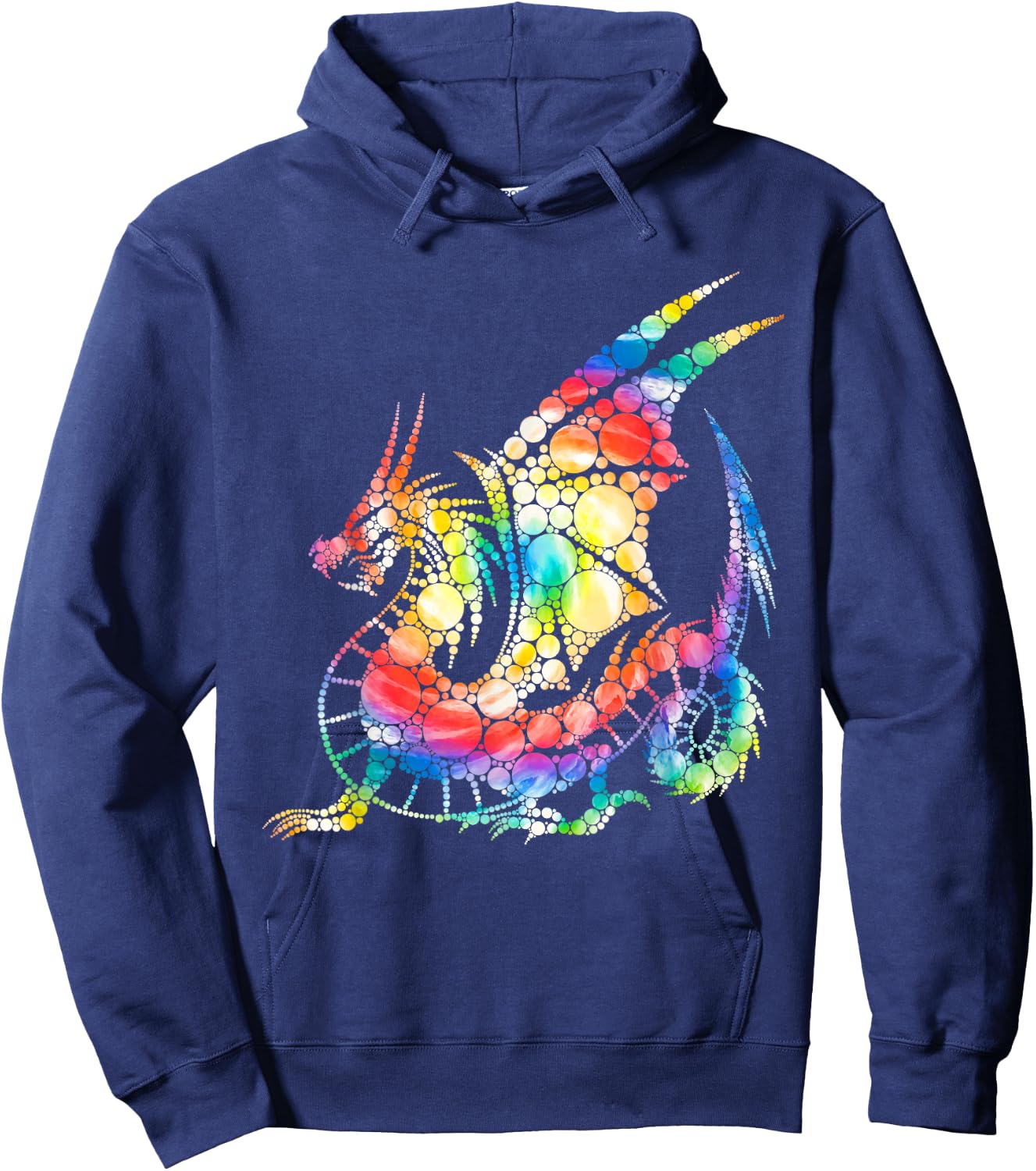 Tie Dye Colorful Dots Dragon Happy Dot Day Boys Girls Hoodie - Hoodie | Navy