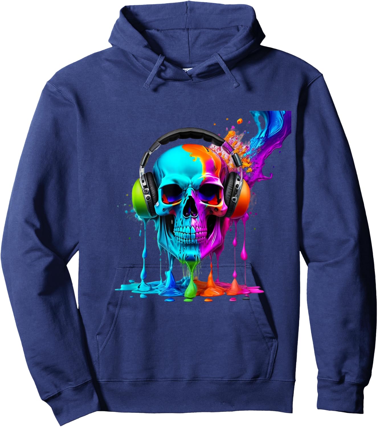 Headphone Skull Hoodie - Hoodie | Navy