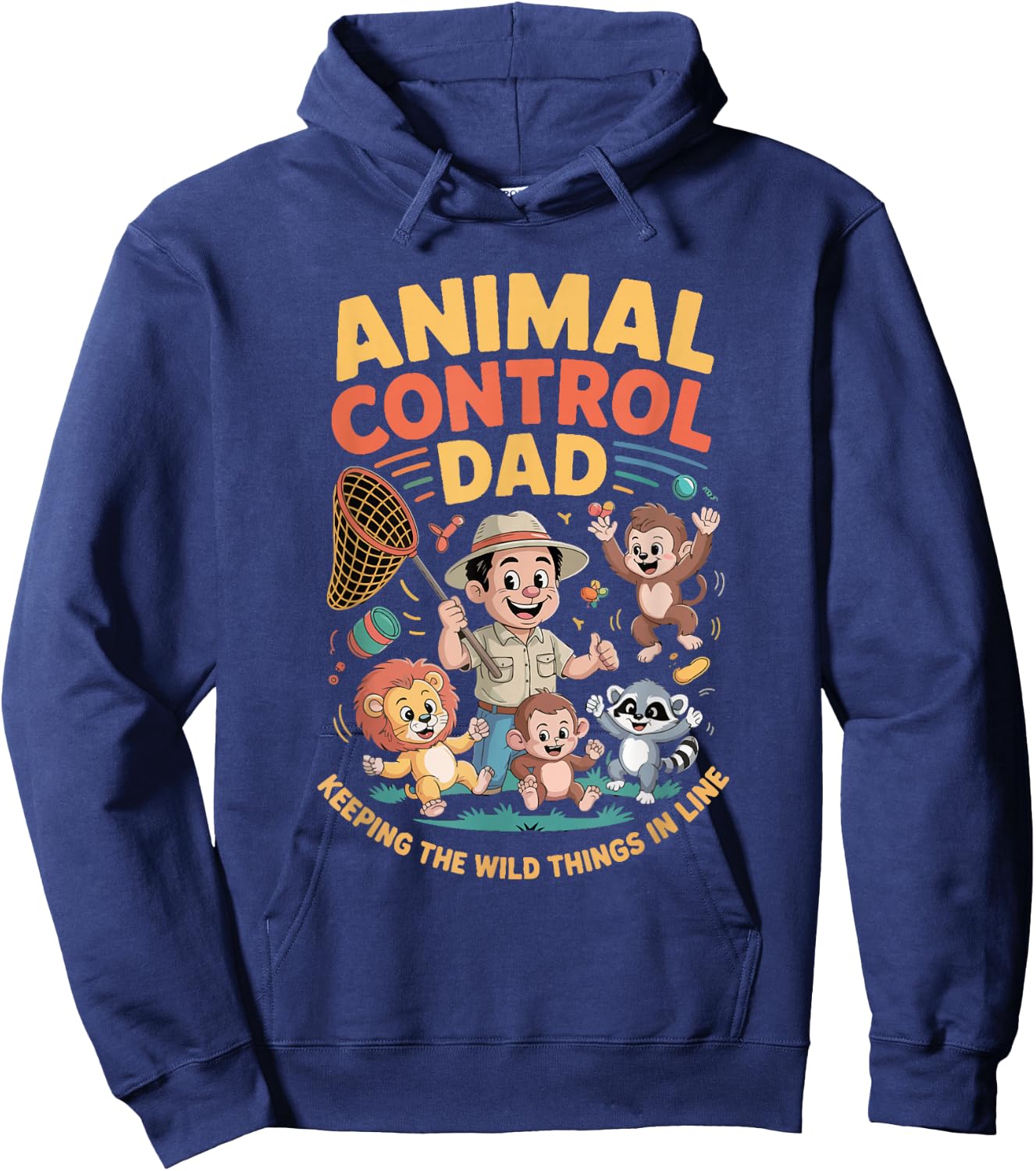 Animal Control Dad Rescue Veterinary Costume Wildlife Hoodie - Hoodie | Navy