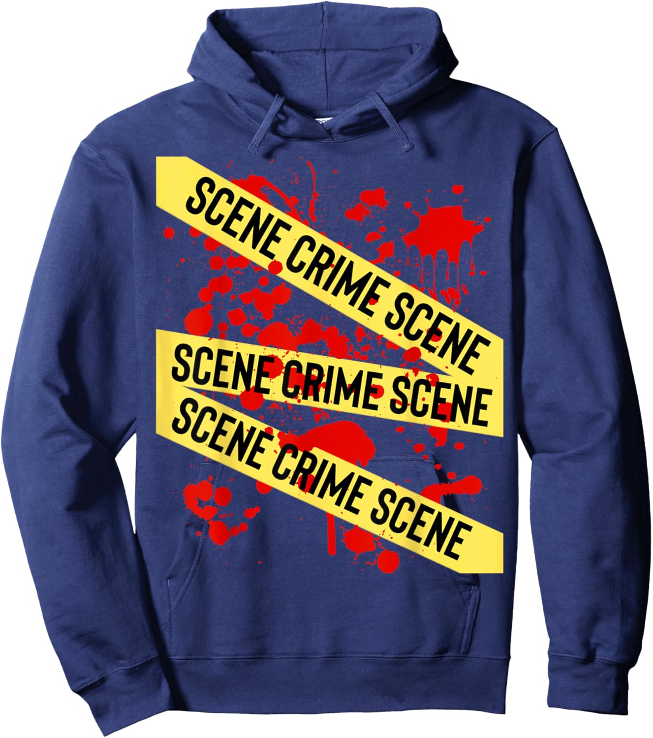 Crime Scene Investigation Tape Design Hoodie - Hoodie | Navy