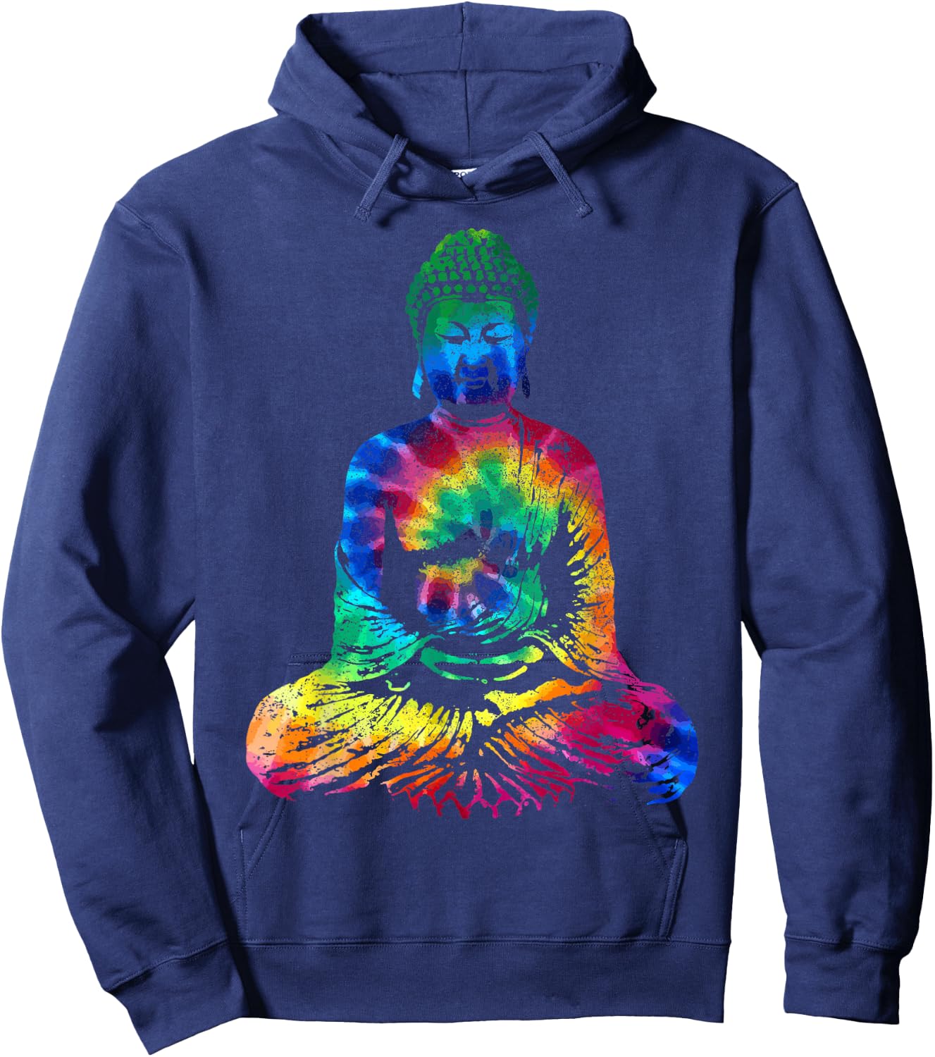 Buddha Tie Dye Vintage Yoga Yogi Buddhist Hoodie - Hoodie | Navy