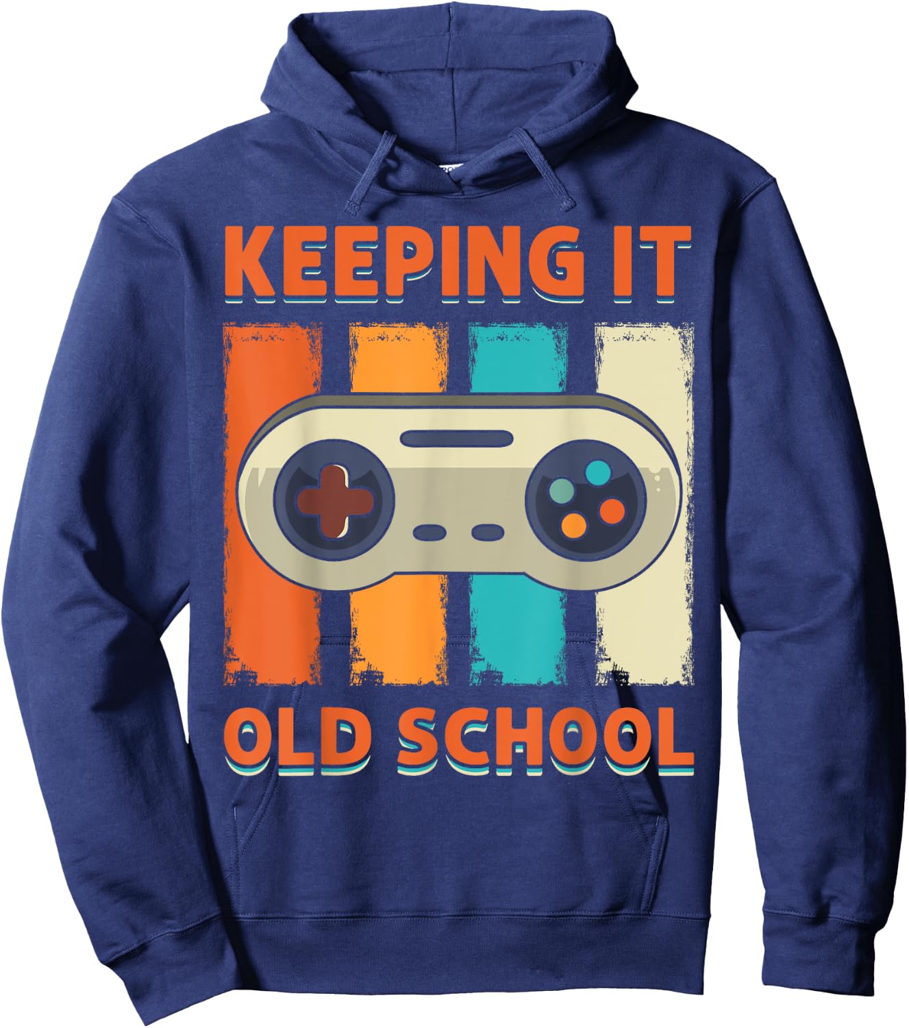 Keeping It Old School Gamer Vintage 80’s 90’s Arcade Gaming Hoodie - Hoodie | Navy