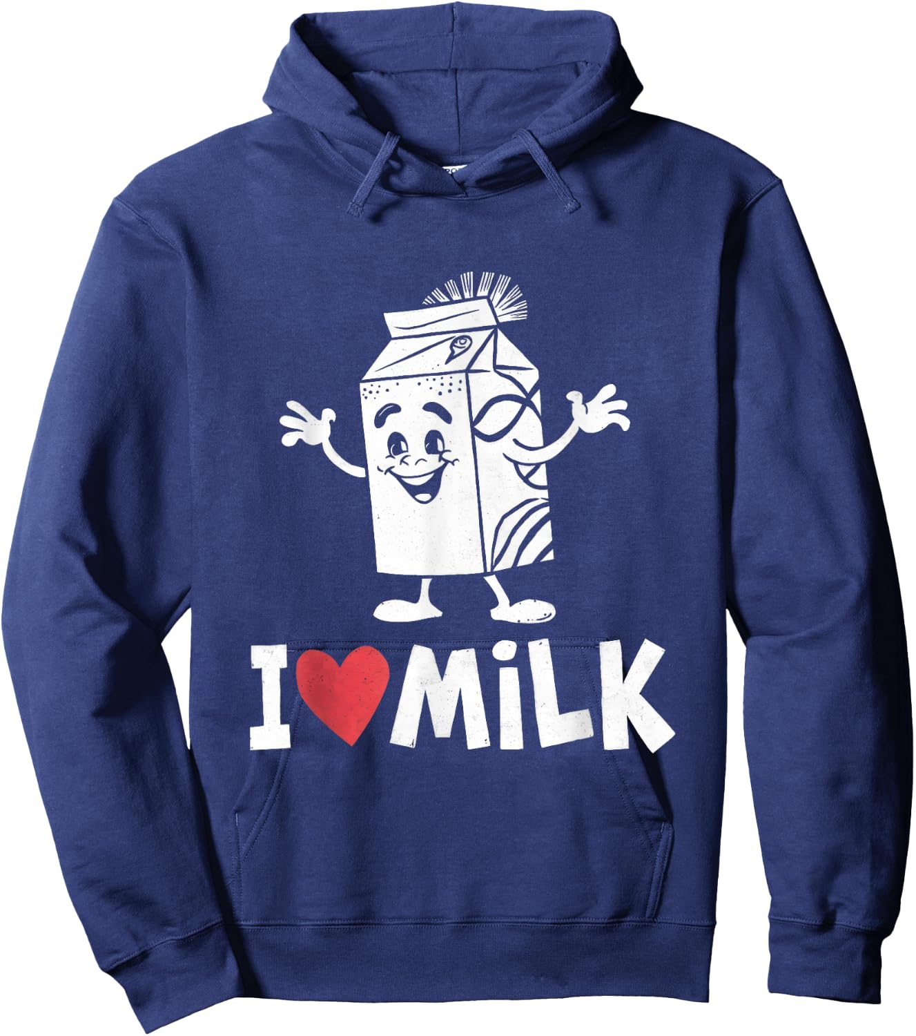 I Love Milk Milkman Farmer Farming Farm Lactose Men Women Hoodie - Hoodie | Navy