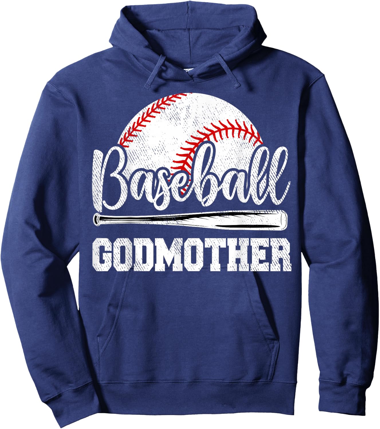 Baseball Godmother Baseball Player Game Day Mother's Day Hoodie - Hoodie | Navy
