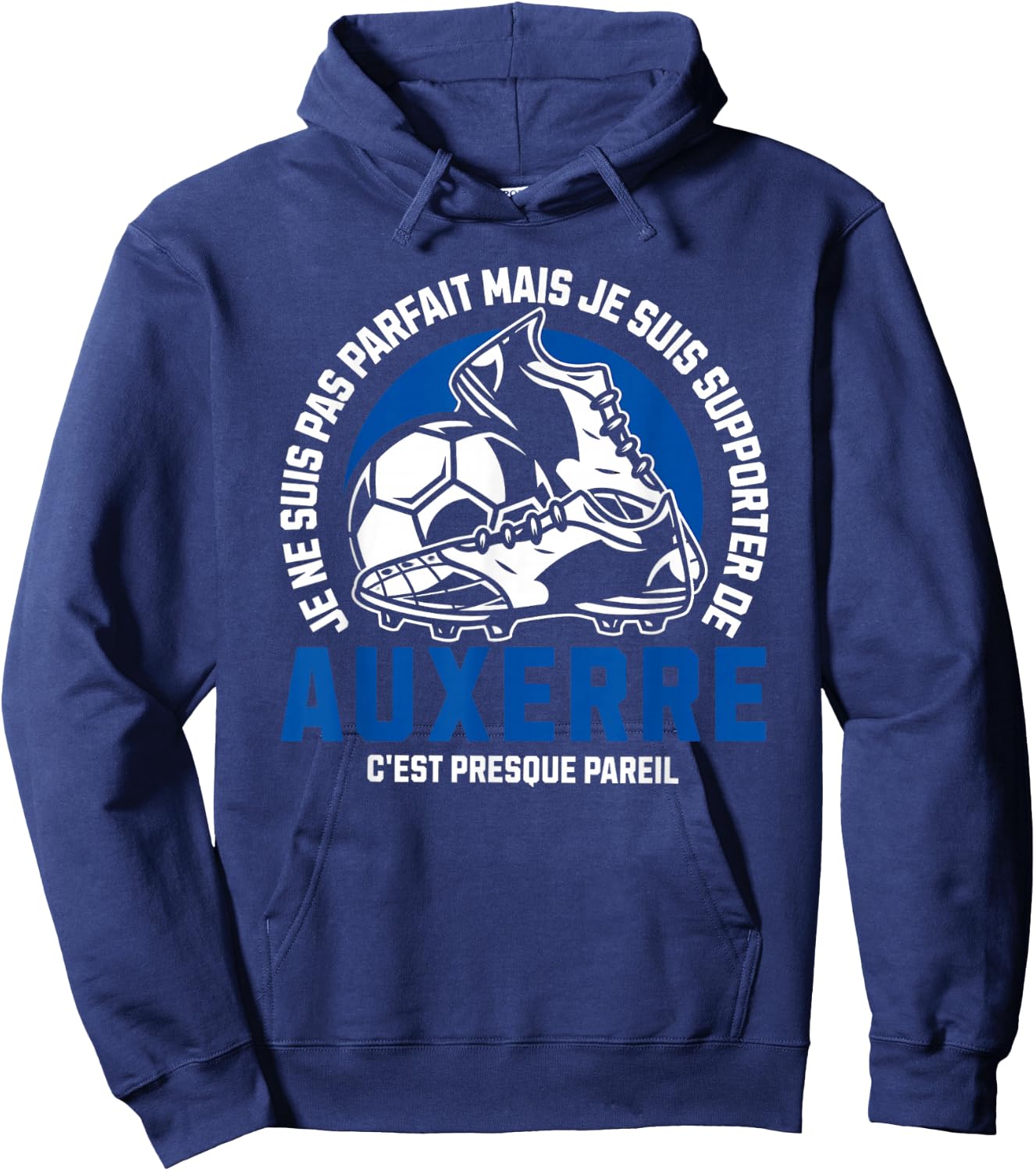 Supporter AUXERRE FOOT - FOOTBALL - AUXERRE HUMOUR , Black, S Hoodie - Hoodie | Navy