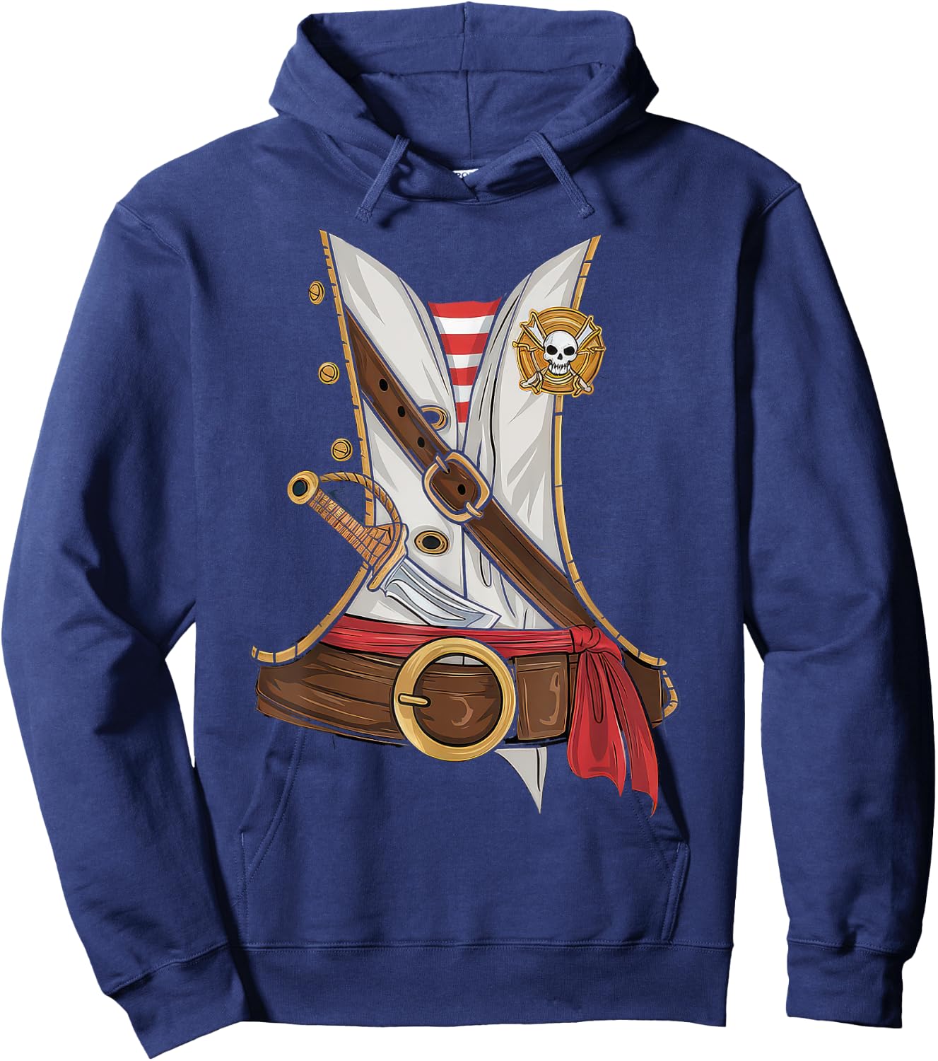 Pirate Costume Kids Sailor Captain Ahoy Shirt, Black, S Hoodie - Hoodie | Navy