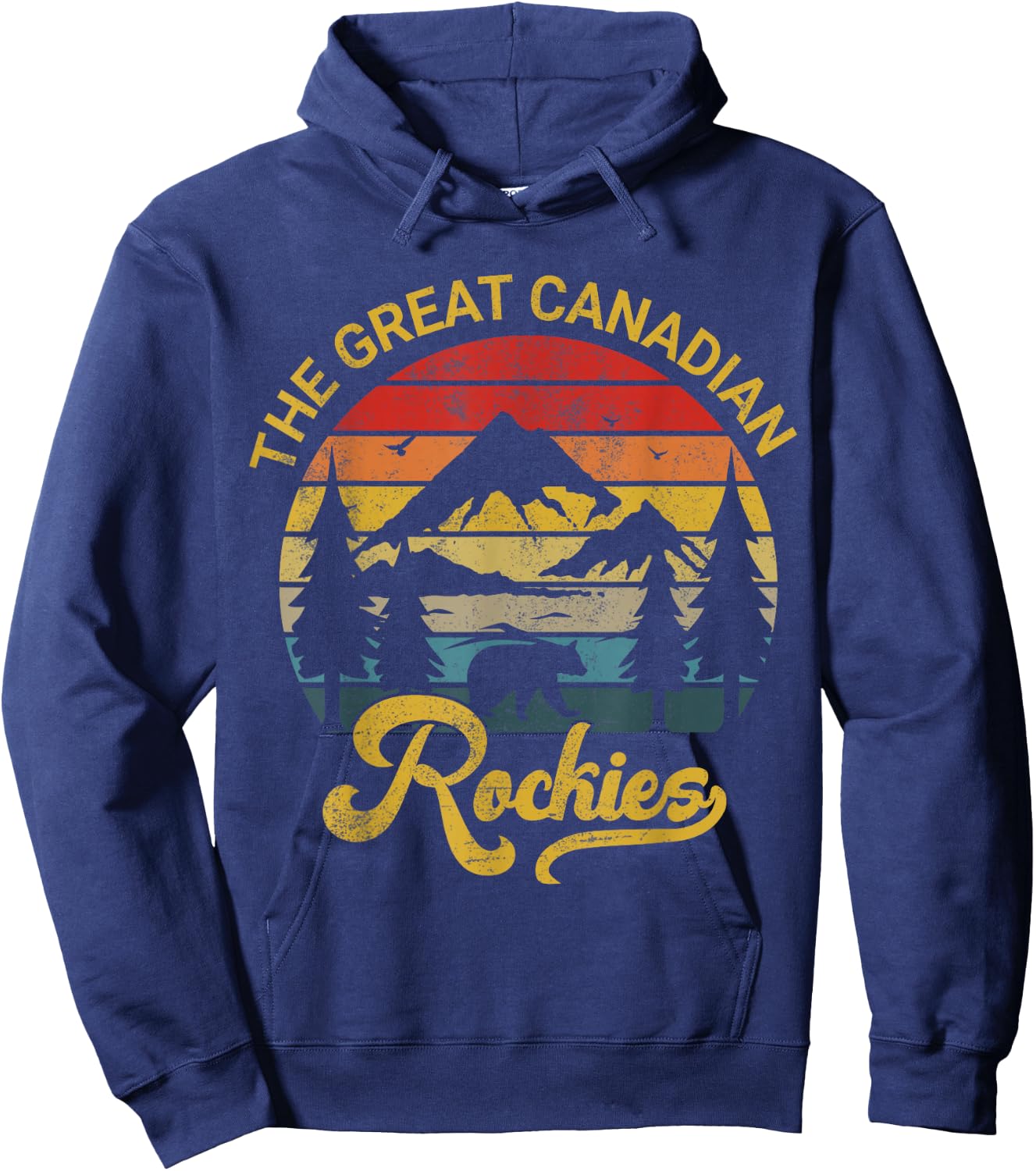 retro vintage Canadian Rockies souvenir Hoodie - Hoodie | Navy