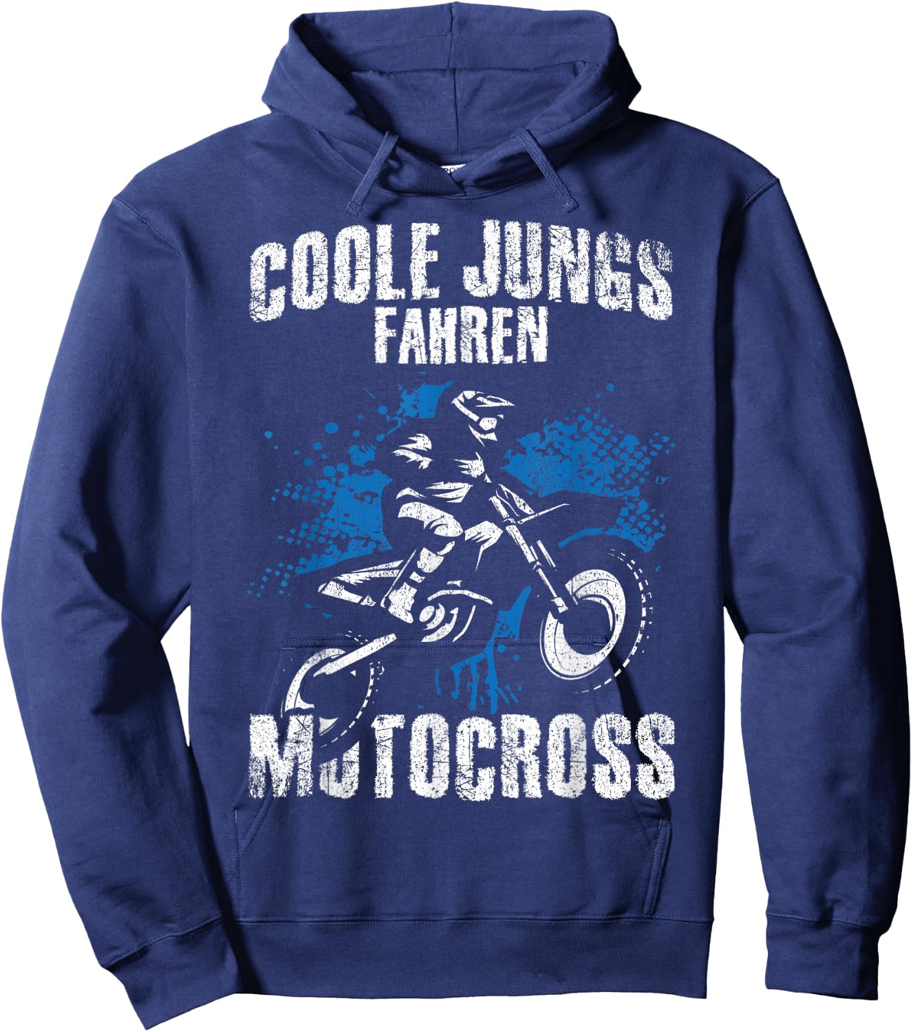 Coole Boys Driving Motocross - Dirt Biker Children's , black, s Hoodie - Hoodie | Navy
