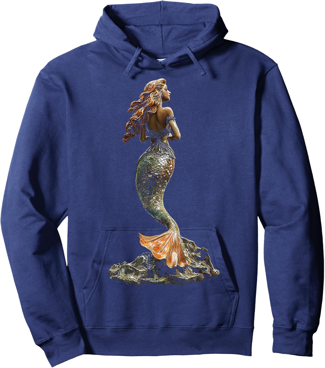 Mermaid Mythical Motif Fantasy Art Mermaid Hoodie - Hoodie | Navy