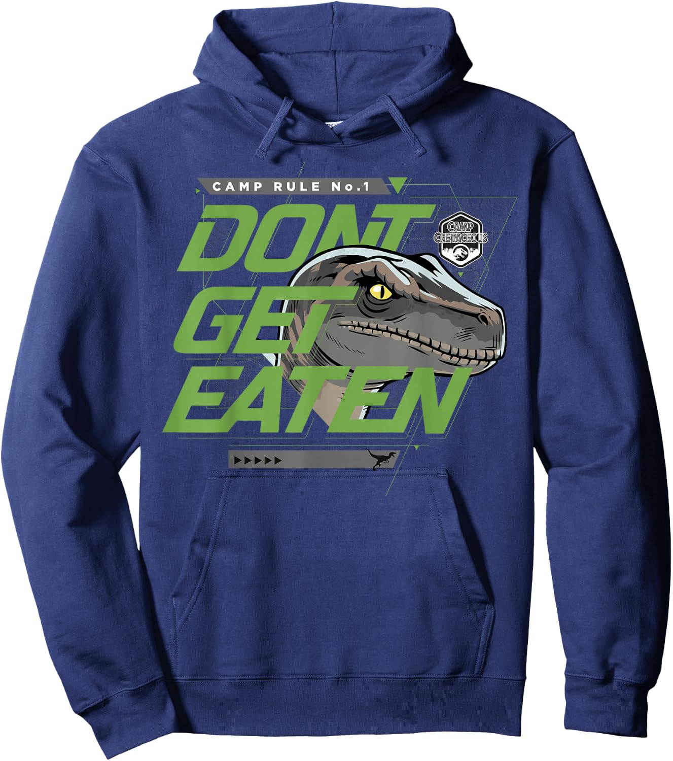 Jurassic World: Camp Cretaceous Rule 1 Don't Get Eaten Hoodie - Hoodie | Navy